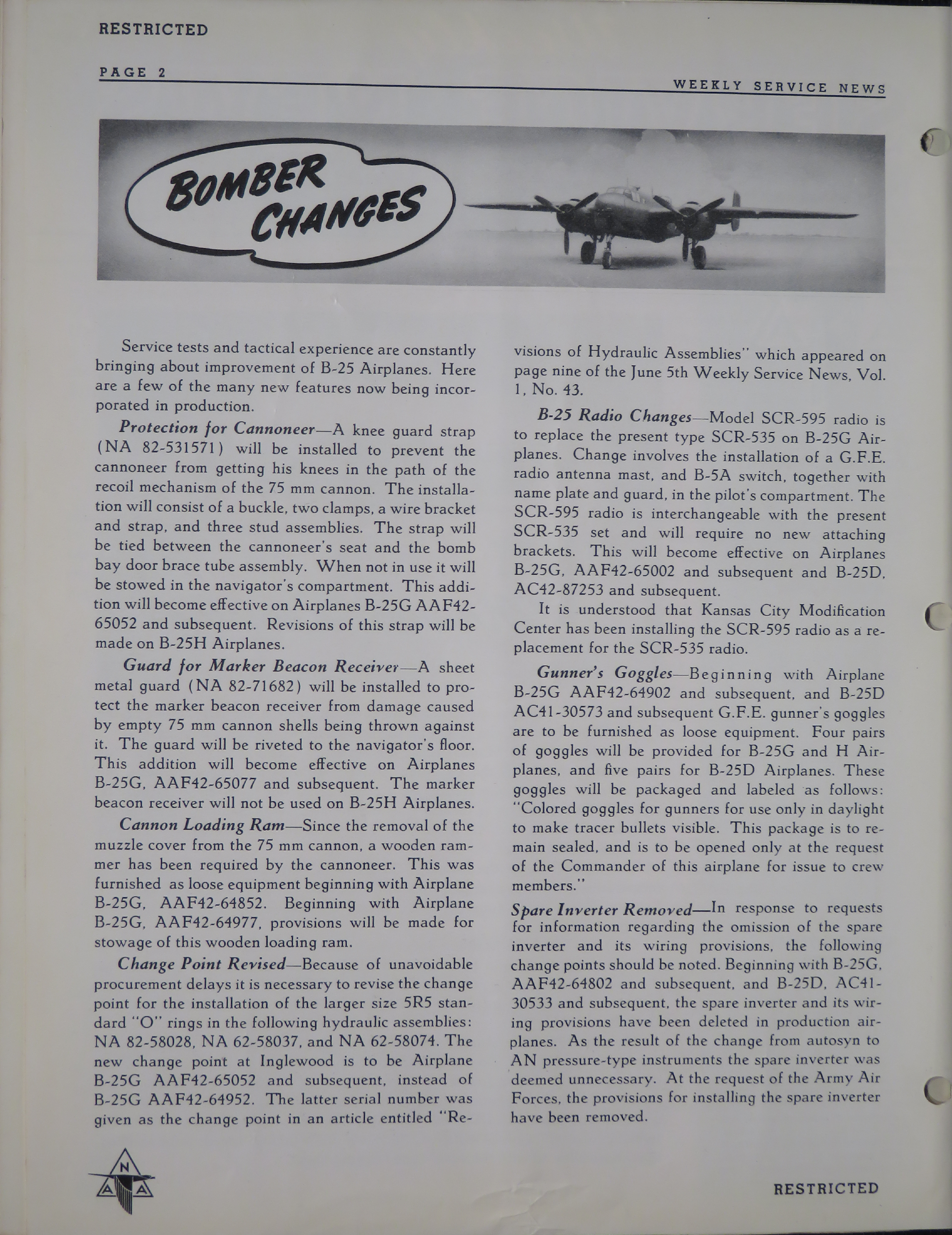 Sample page 2 from AirCorps Library document: Volume 1, No. 46 - Weekly Service News