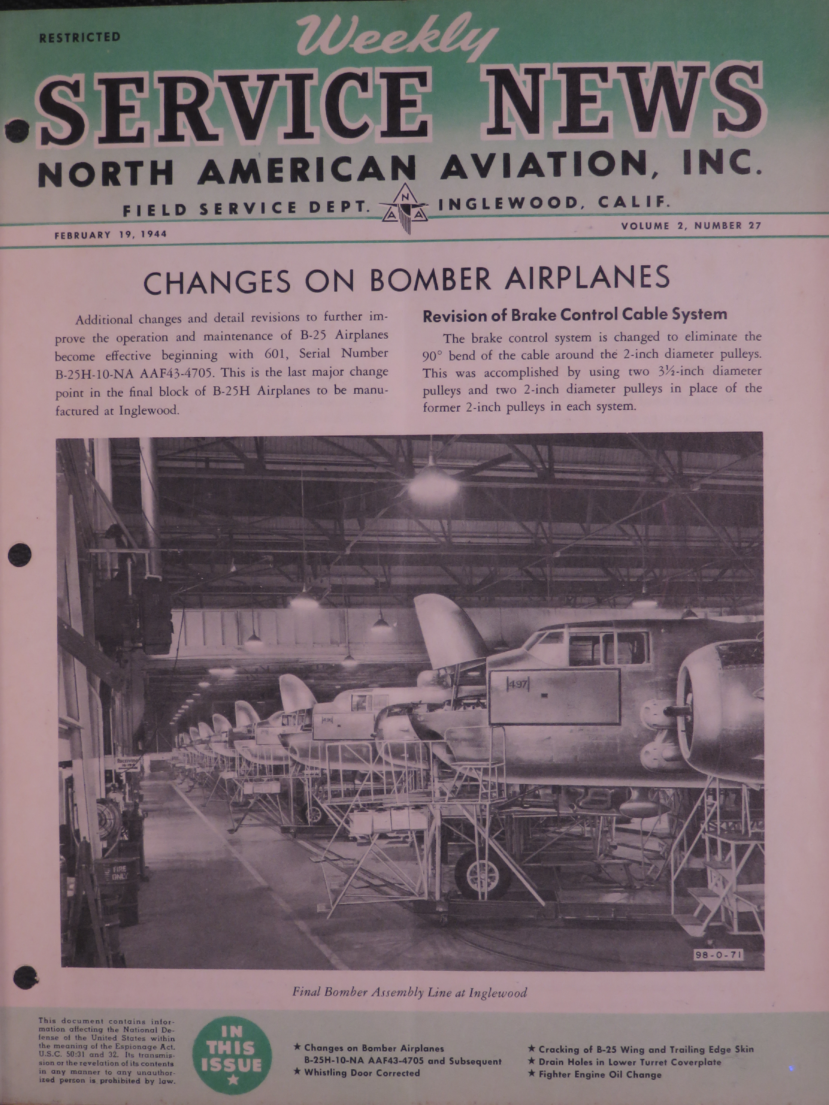 Sample page 1 from AirCorps Library document: Volume 2, No. 27 - Weekly Service News