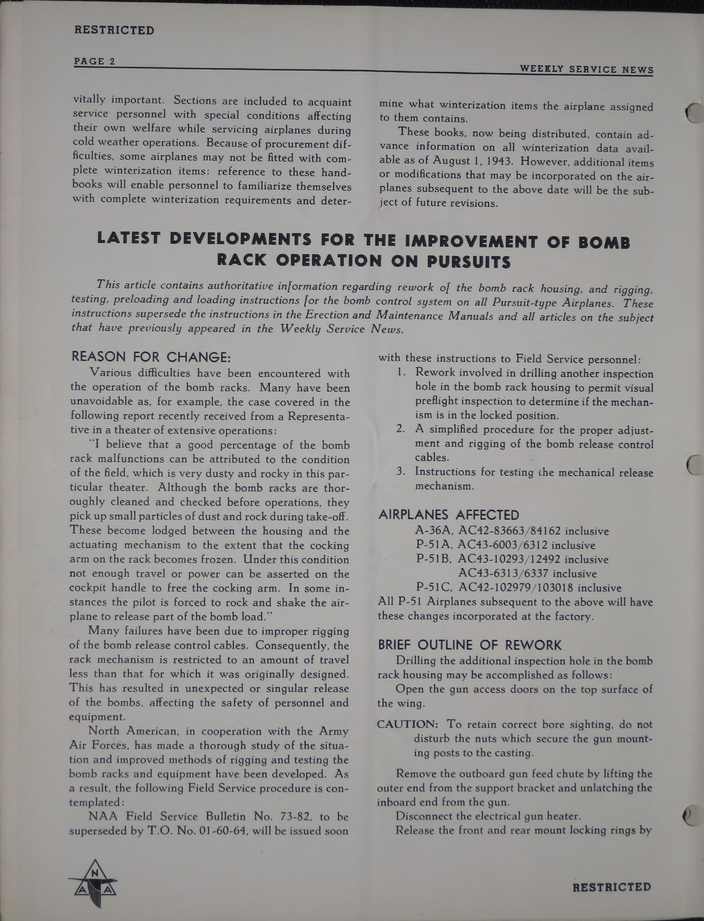 Sample page 2 from AirCorps Library document: Volume 2, No. 1 - Weekly Service News