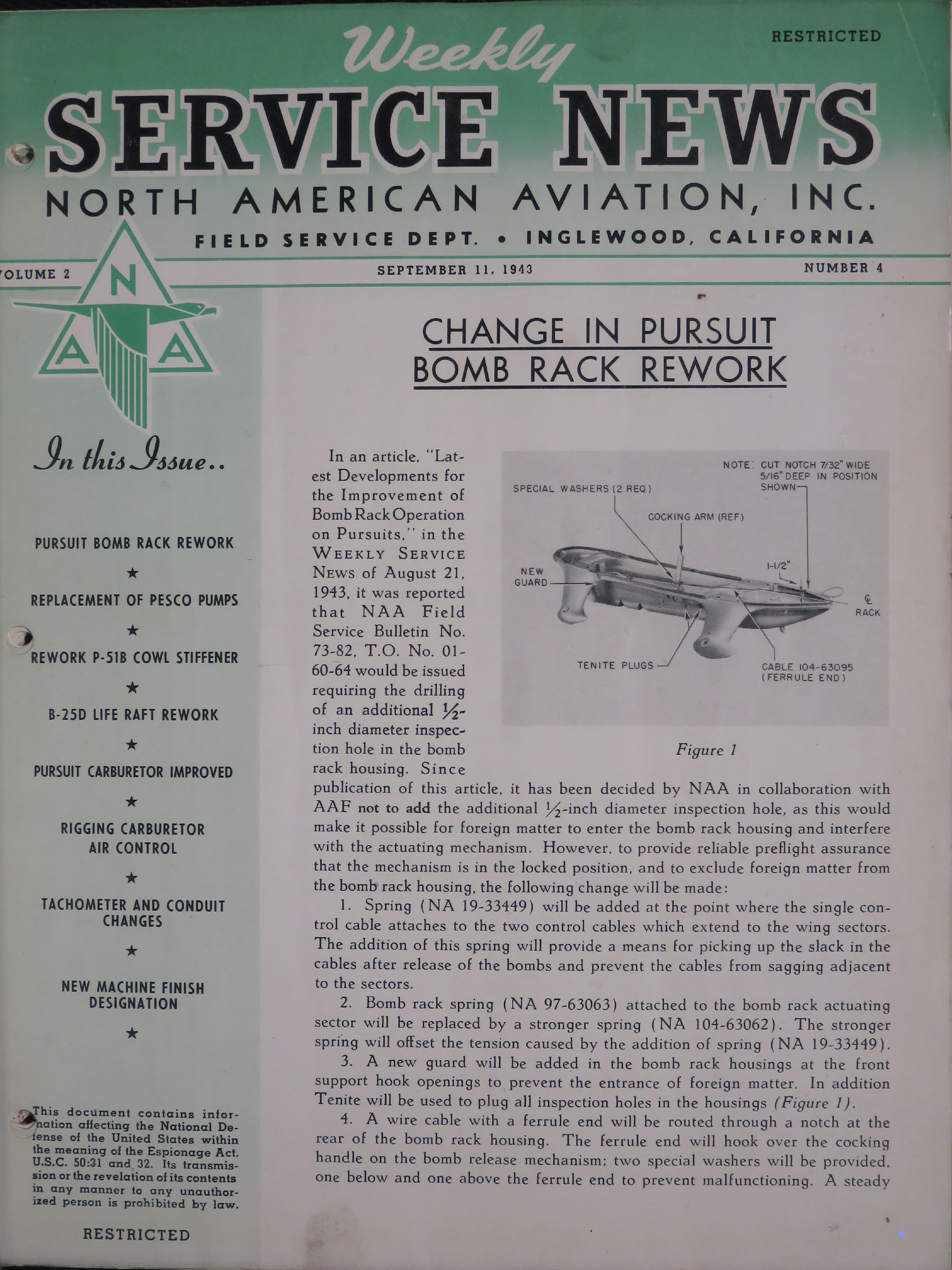 Sample page 1 from AirCorps Library document: Volume 2, No. 4 - Weekly Service News