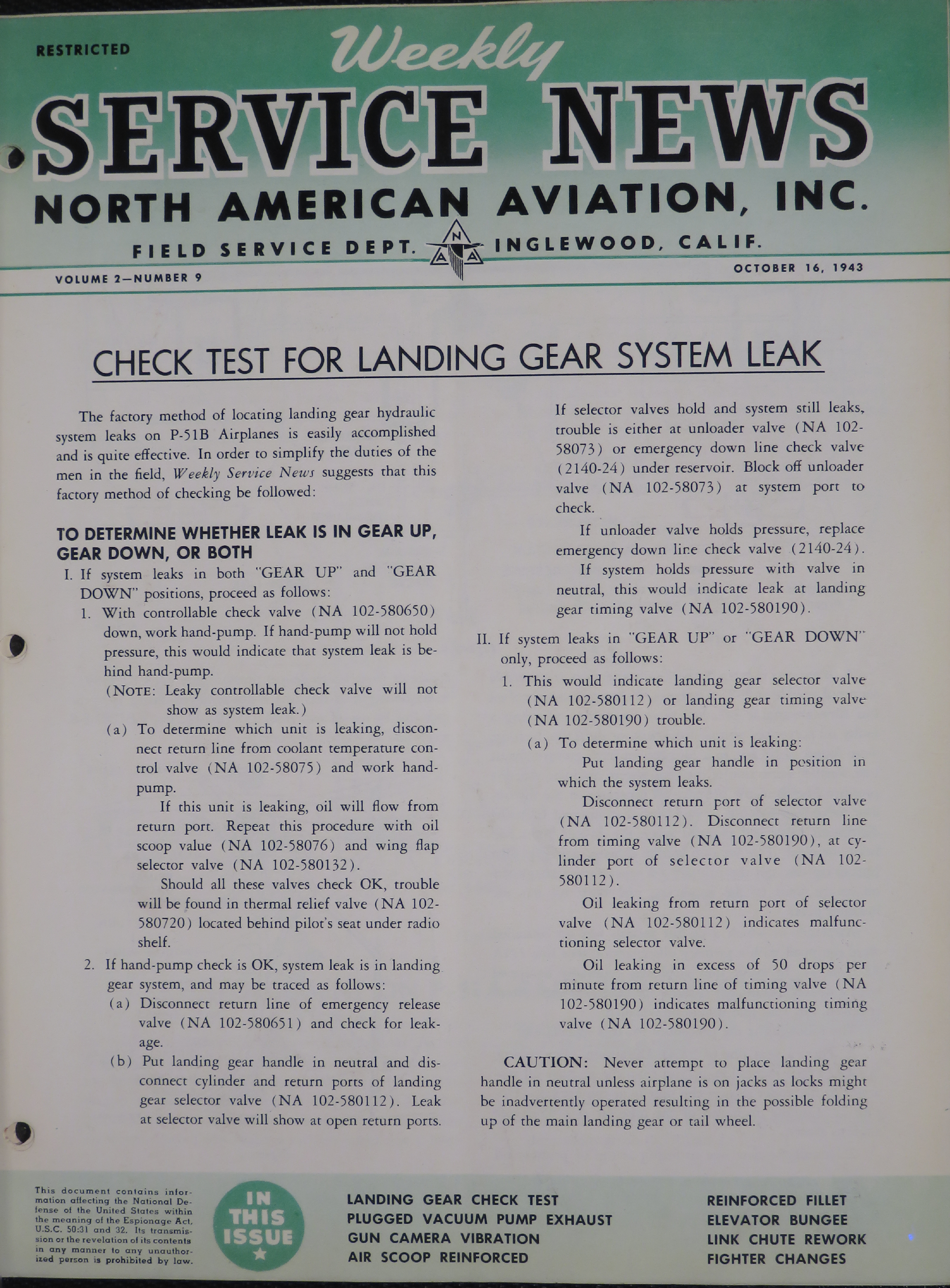 Sample page 1 from AirCorps Library document: Volume 2, No. 9 - Weekly Service News