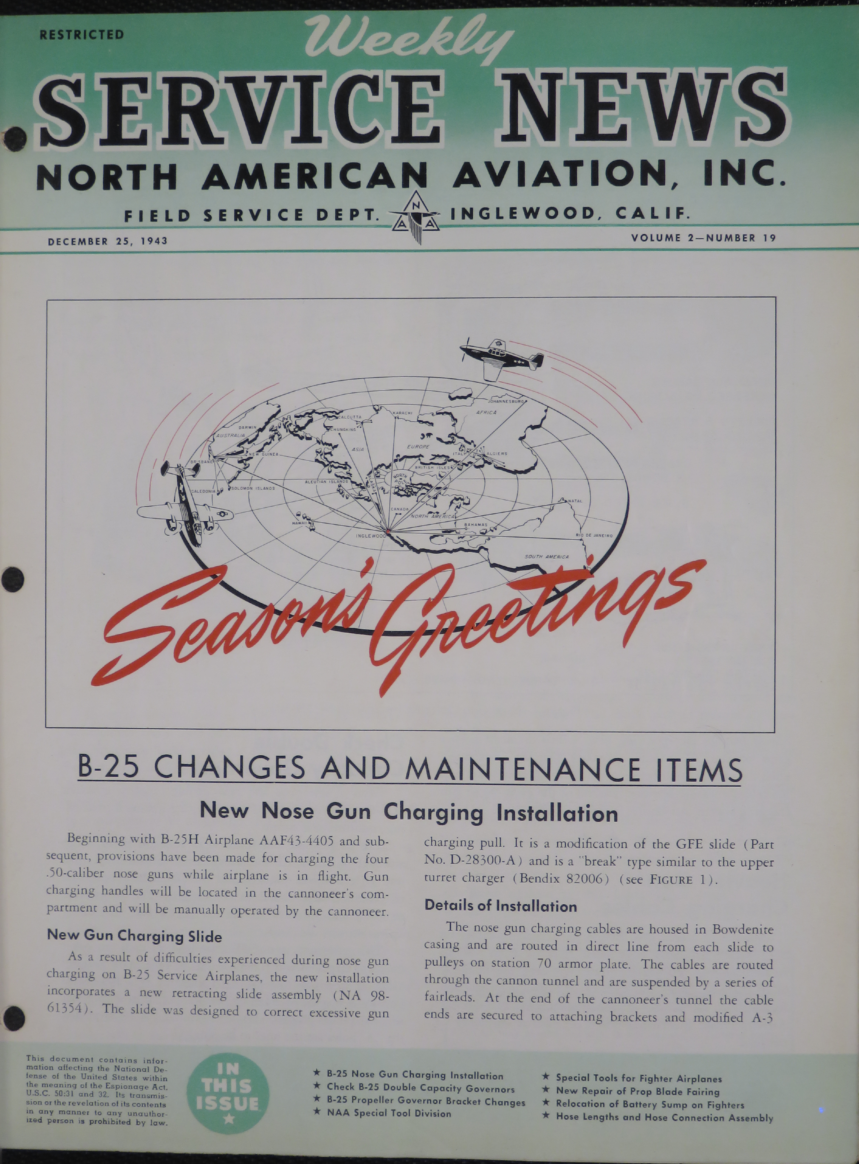 Sample page 1 from AirCorps Library document: Volume 2, No. 19 - Weekly Service News