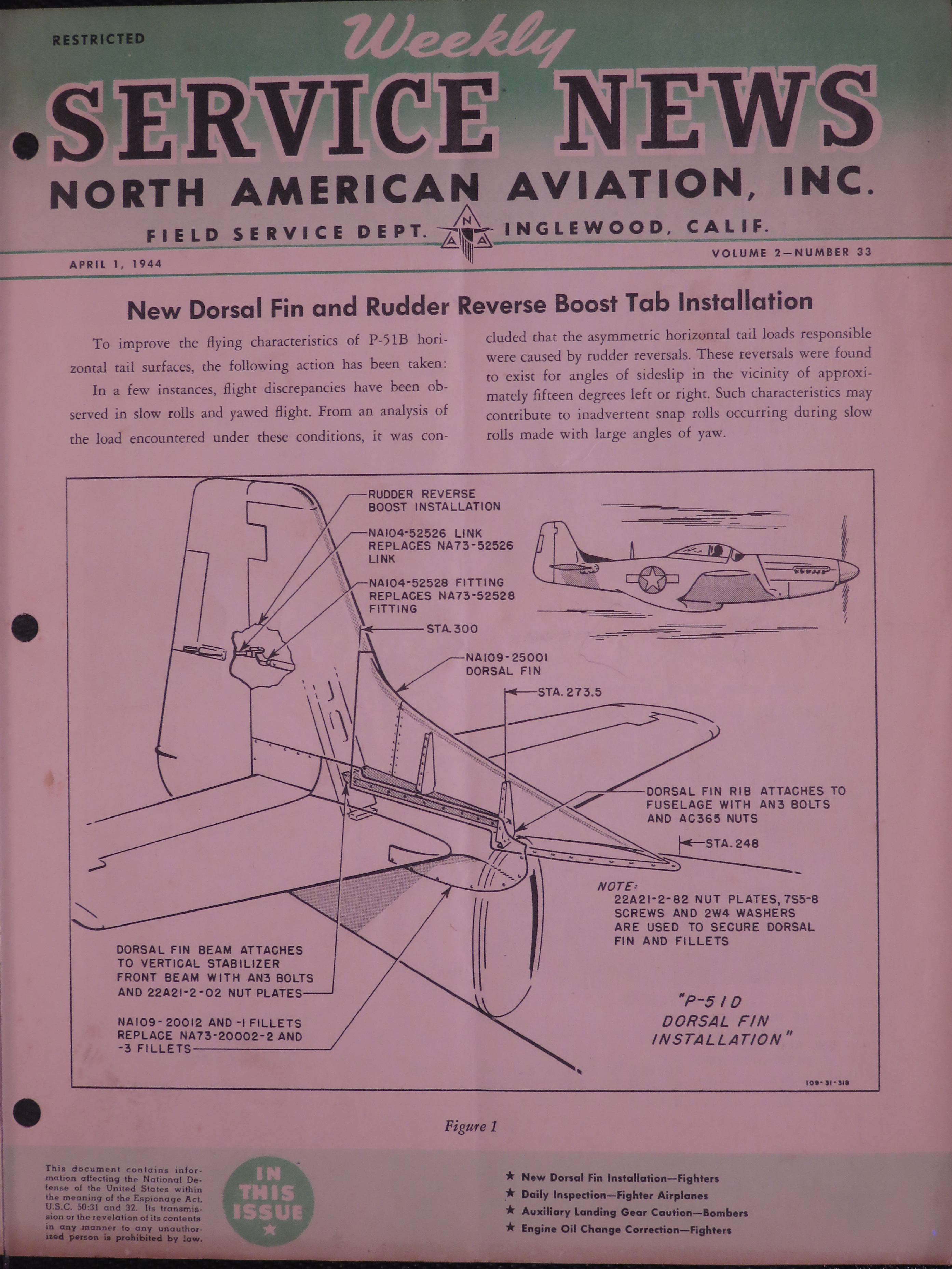 Sample page 1 from AirCorps Library document: Volume 2, No. 33 - Weekly Service News