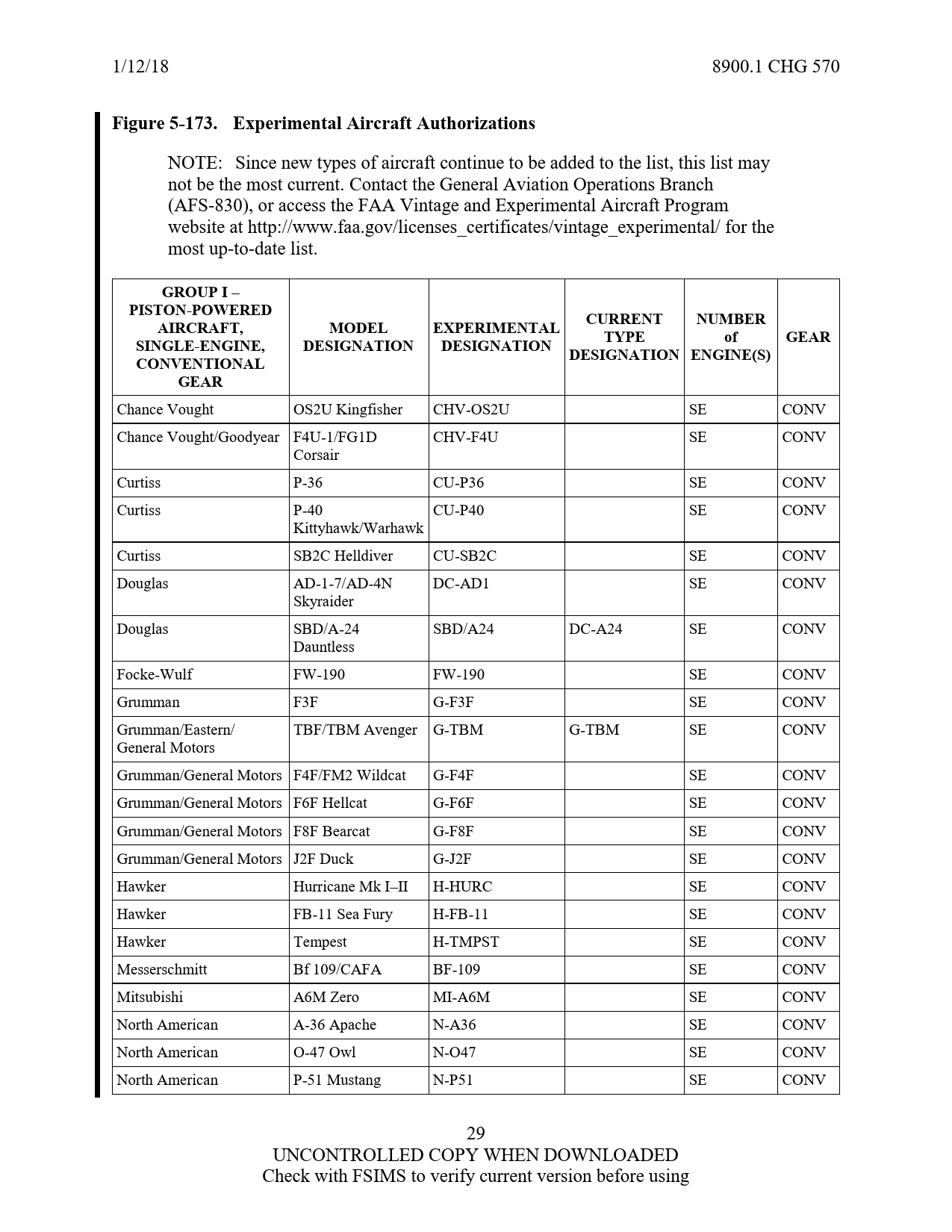 Sample page 29 from AirCorps Library document: T-28B/C/D Fennec Pilot Qualifications in the USA