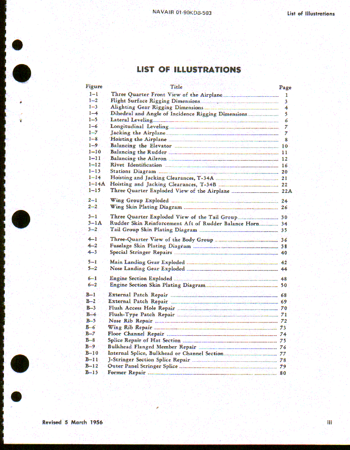 Sample page 5 from AirCorps Library document: Structural Repair Instructions for Navy Model T-34B Aircraft