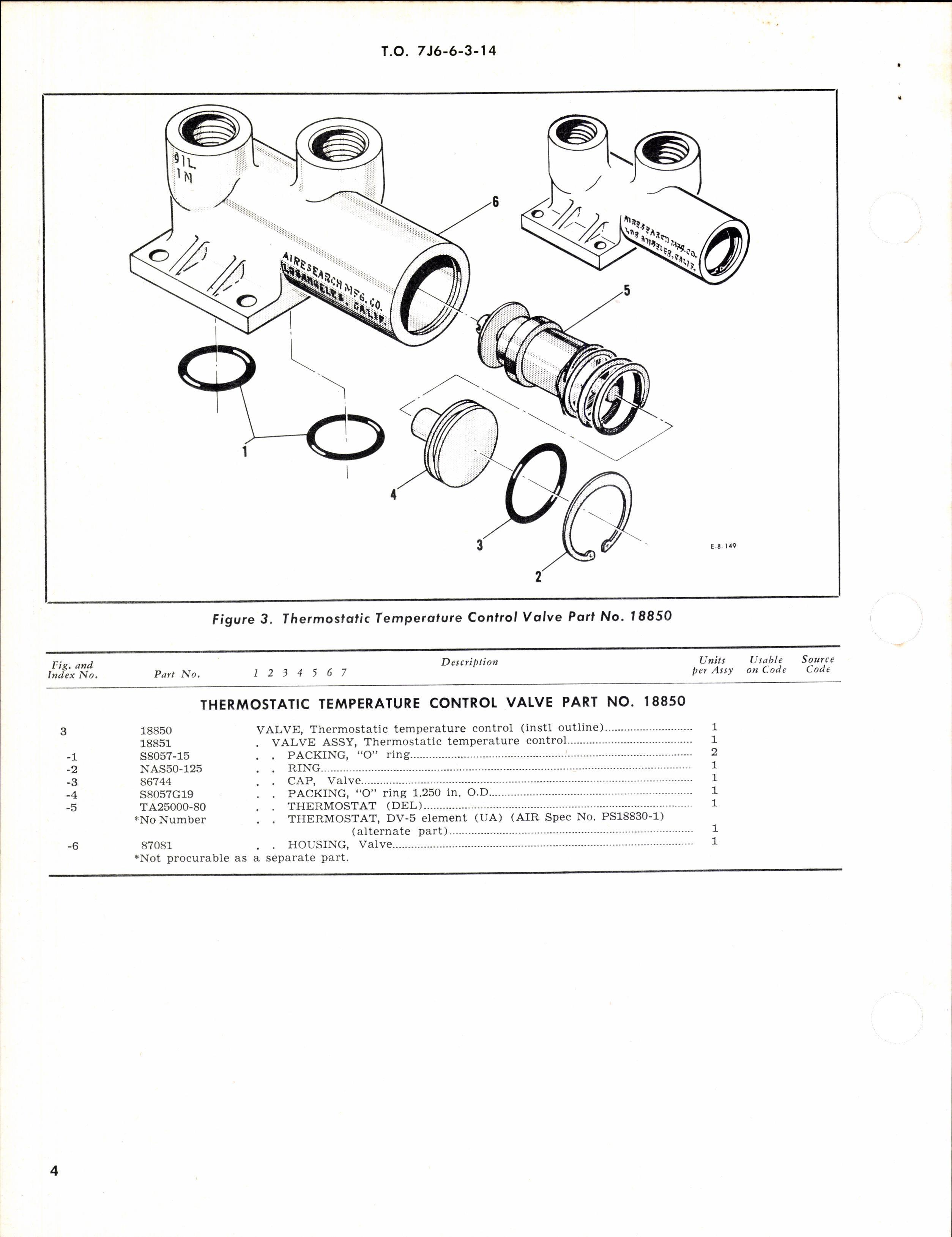 Sample page 4 from AirCorps Library document: Illustrated Parts Breakdown for Thermostatic Temperature Control Valves