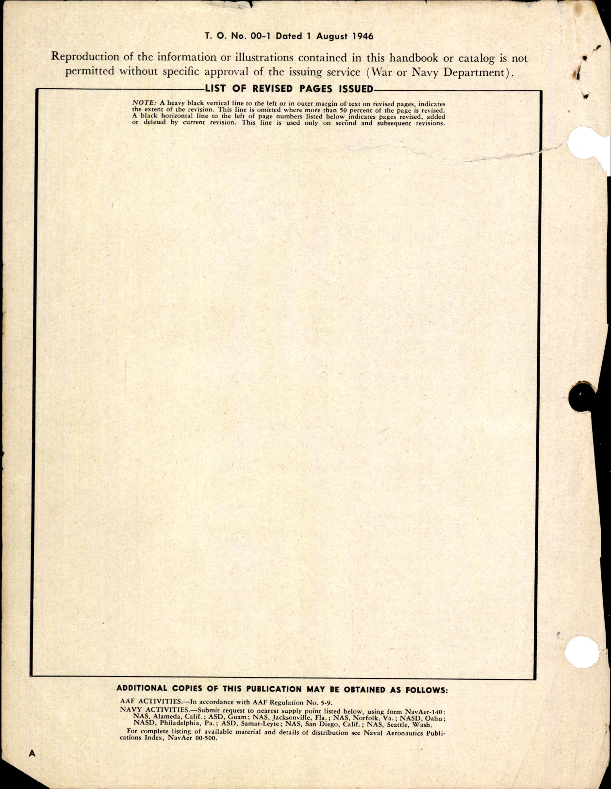 Sample page 2 from AirCorps Library document: Numerical Index of Technical Publications