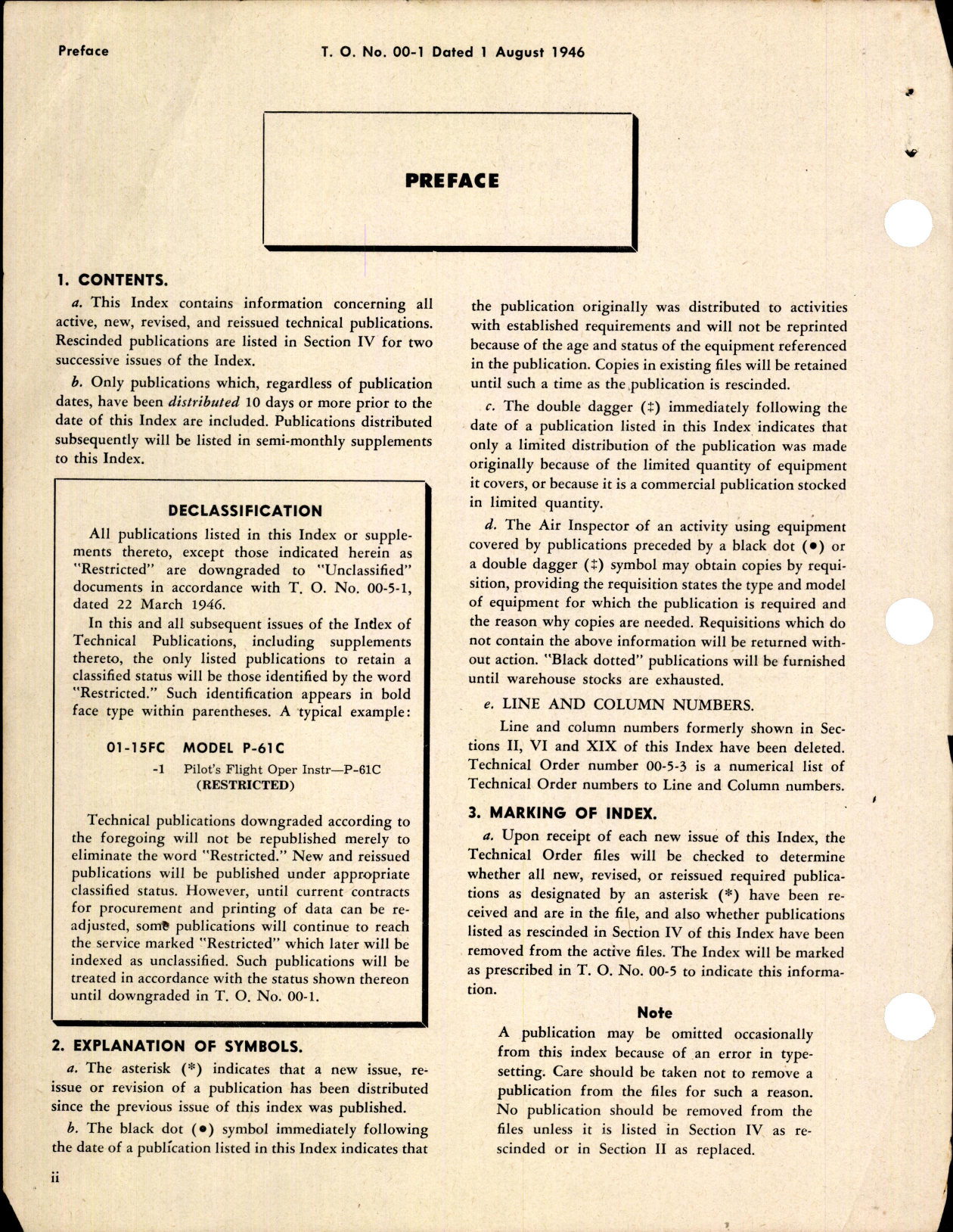 Sample page 4 from AirCorps Library document: Numerical Index of Technical Publications