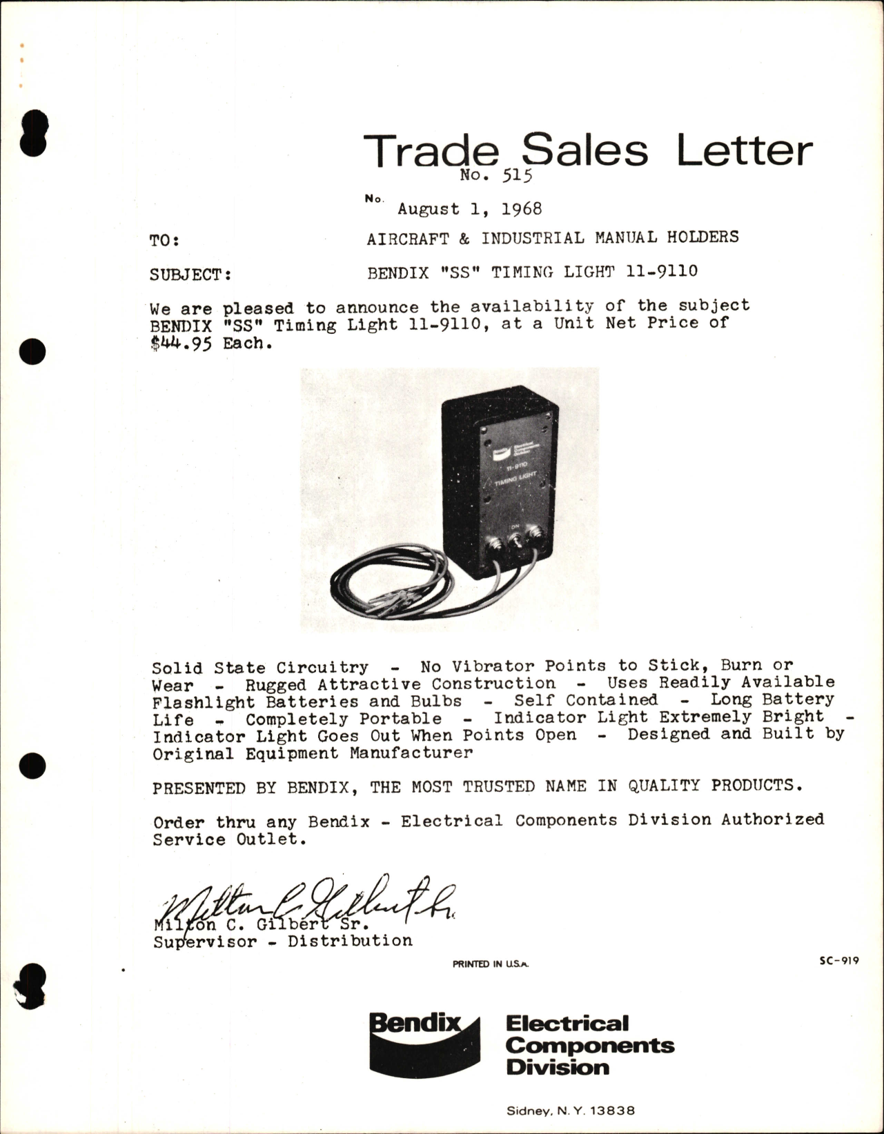 Sample page 1 from AirCorps Library document: Bendix 