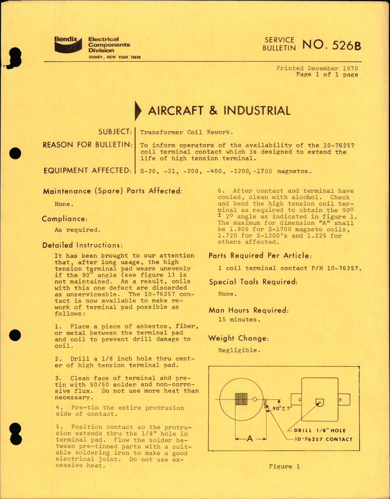 Sample page 1 from AirCorps Library document: Transformer Coil Rework