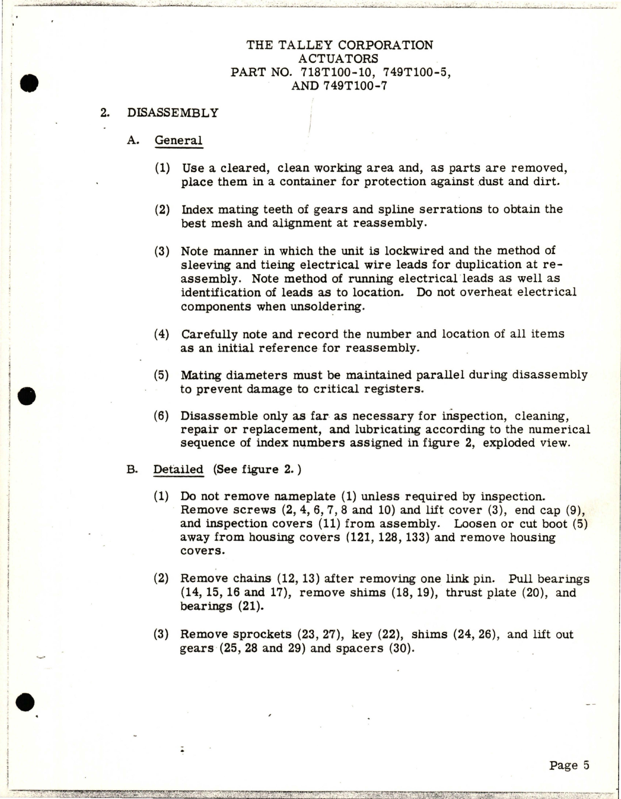 Sample page 7 from AirCorps Library document: Overhaul & Illustrated Parts List for Aileron and Rudder Trim Actuator - 718T100-10, 749T100-5, and 749T100-7