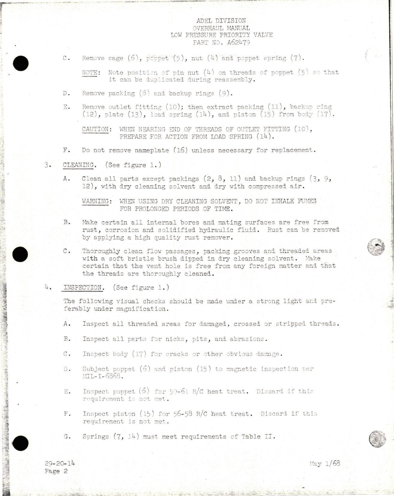 Sample page 5 from AirCorps Library document: Overhaul Manual for Low Pressure Priority Valve - Part A-62479 