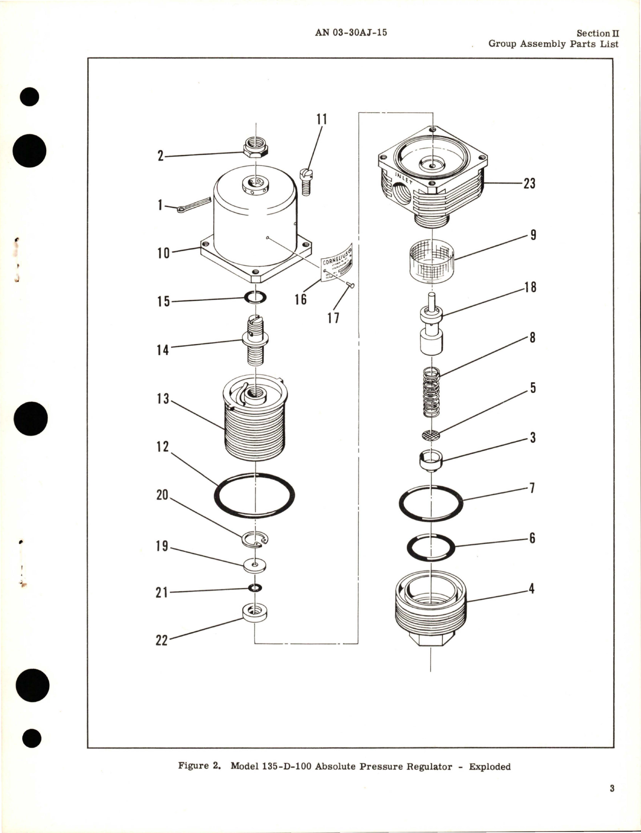 Sample page 5 from AirCorps Library document: Illustrated Parts Breakdown for Absolute Pressure Regulator - Models 135-D-100-1, 135-D-100-3, 135-D-100-4, and 135-D-100-5 