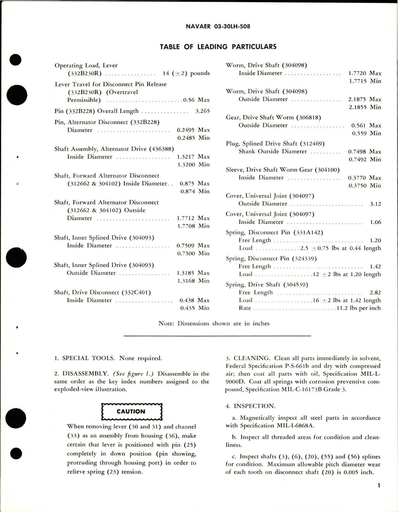 Sample page 7 from AirCorps Library document: Overhaul Instructions with Parts Breakdown for 30 KVA Alternator - Drive Shaft & Disconnect Assembly - Part 438351