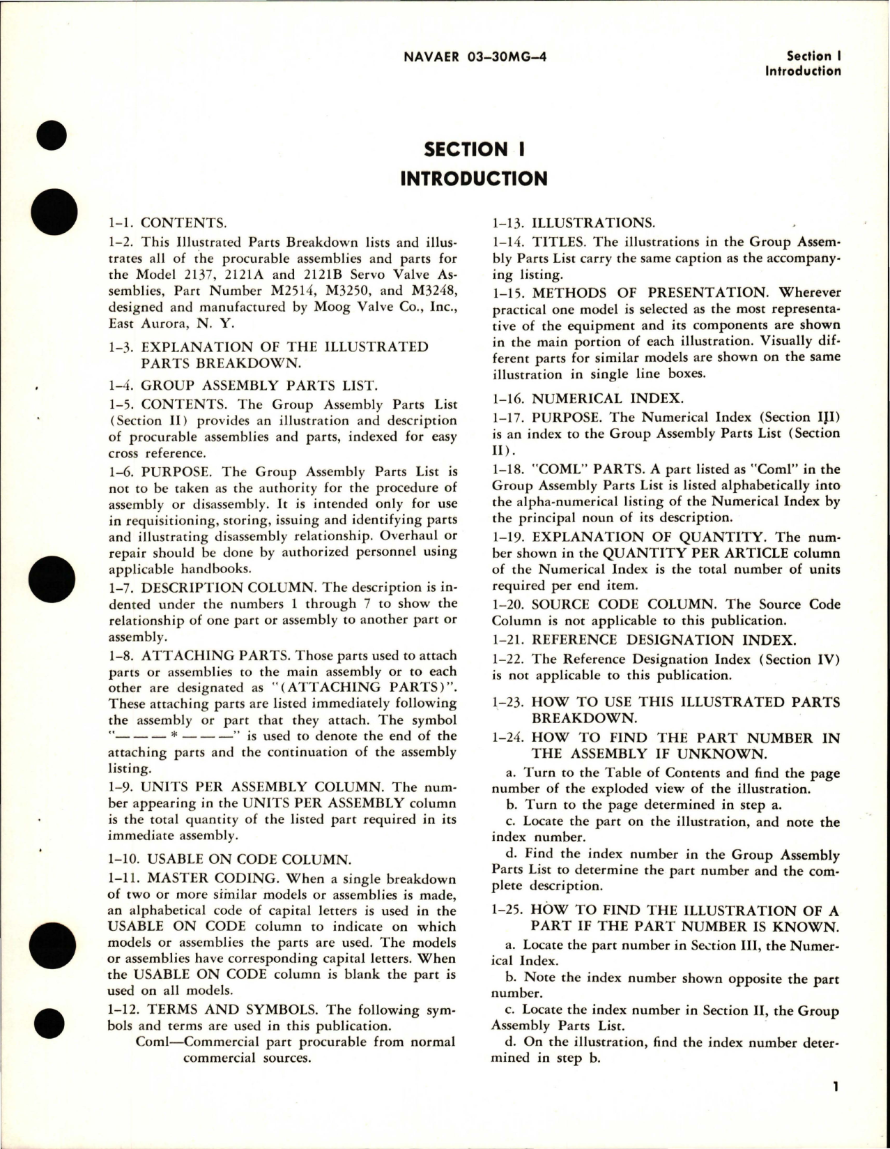 Sample page 5 from AirCorps Library document: Illustrated Parts Breakdown for Servo Valve Assembly - Models 2137, 2121A, and 2121B