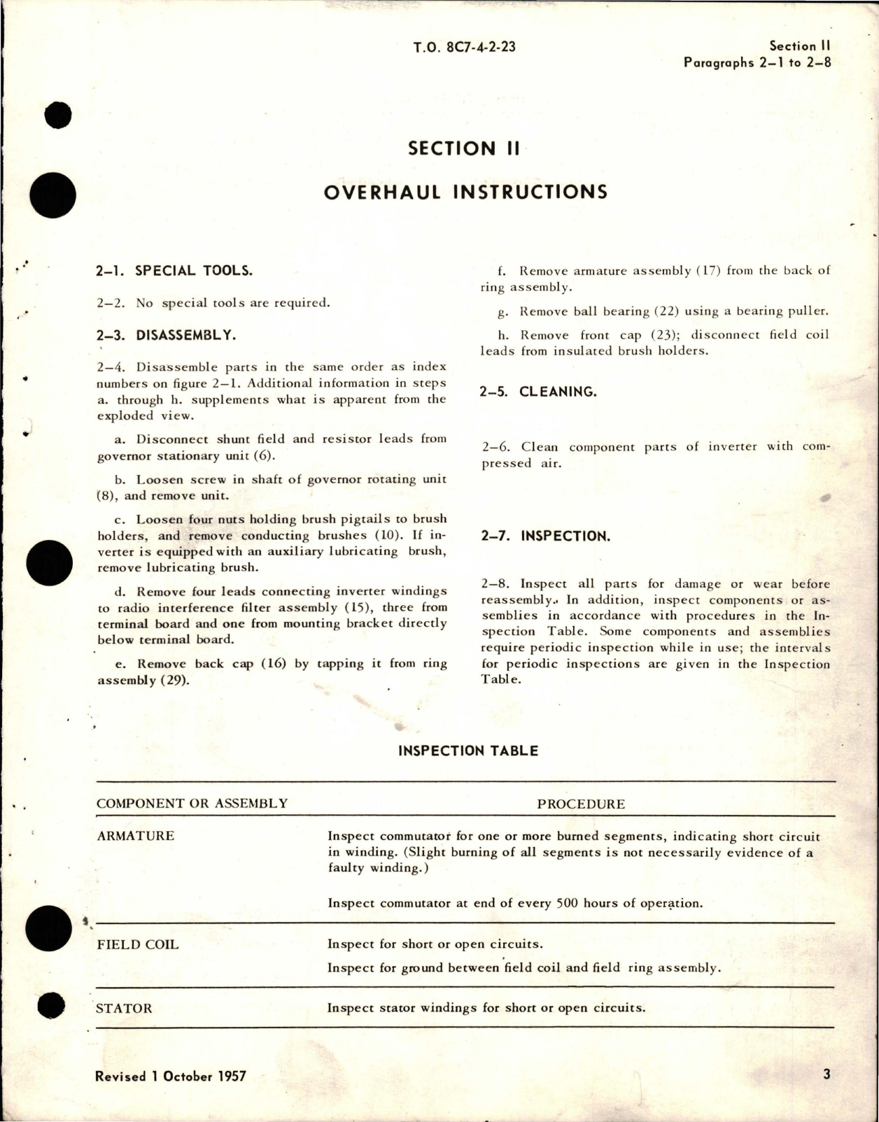 Sample page 5 from AirCorps Library document: Overhaul Instructions for Inverters - Types MG-149F and MG-149H