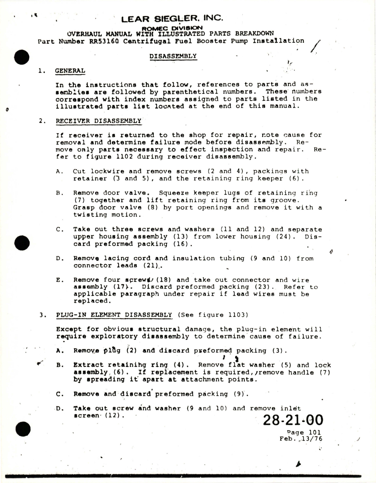 Sample page 9 from AirCorps Library document: Maintenance Manual for Centrifugal Fuel Booster Pump Installation - Series RR53160 