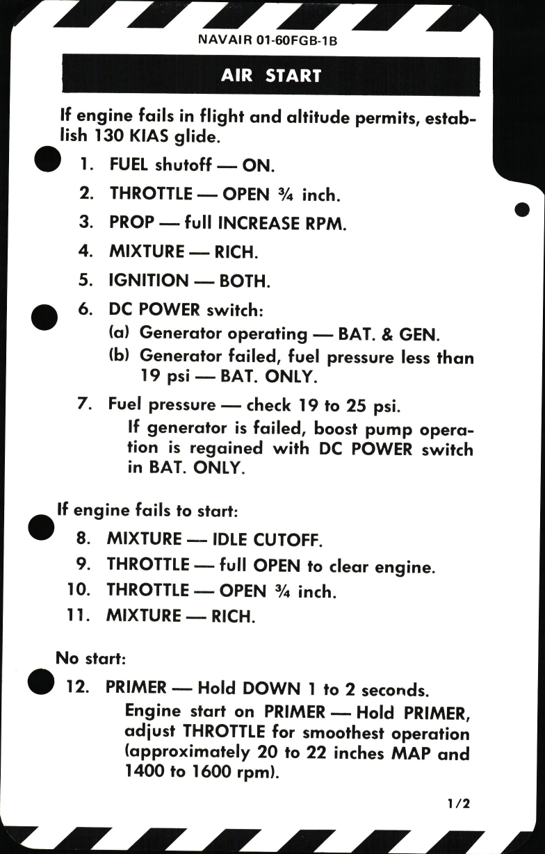 Sample page 7 from AirCorps Library document: NATOPS Pilot's Pocket Checklist for T-28B and T-28C Aircraft
