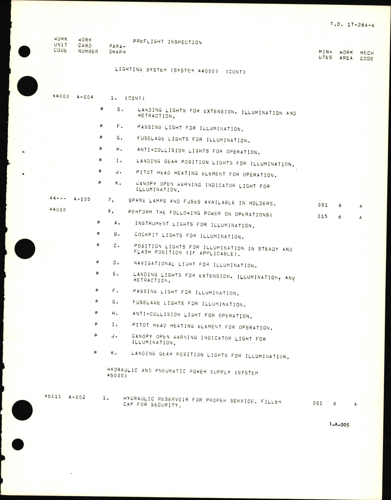 Sample page 5 from AirCorps Library document: Inspection Requirements for T-28A, T-28B, T-28C  and AT-28D Aircraft