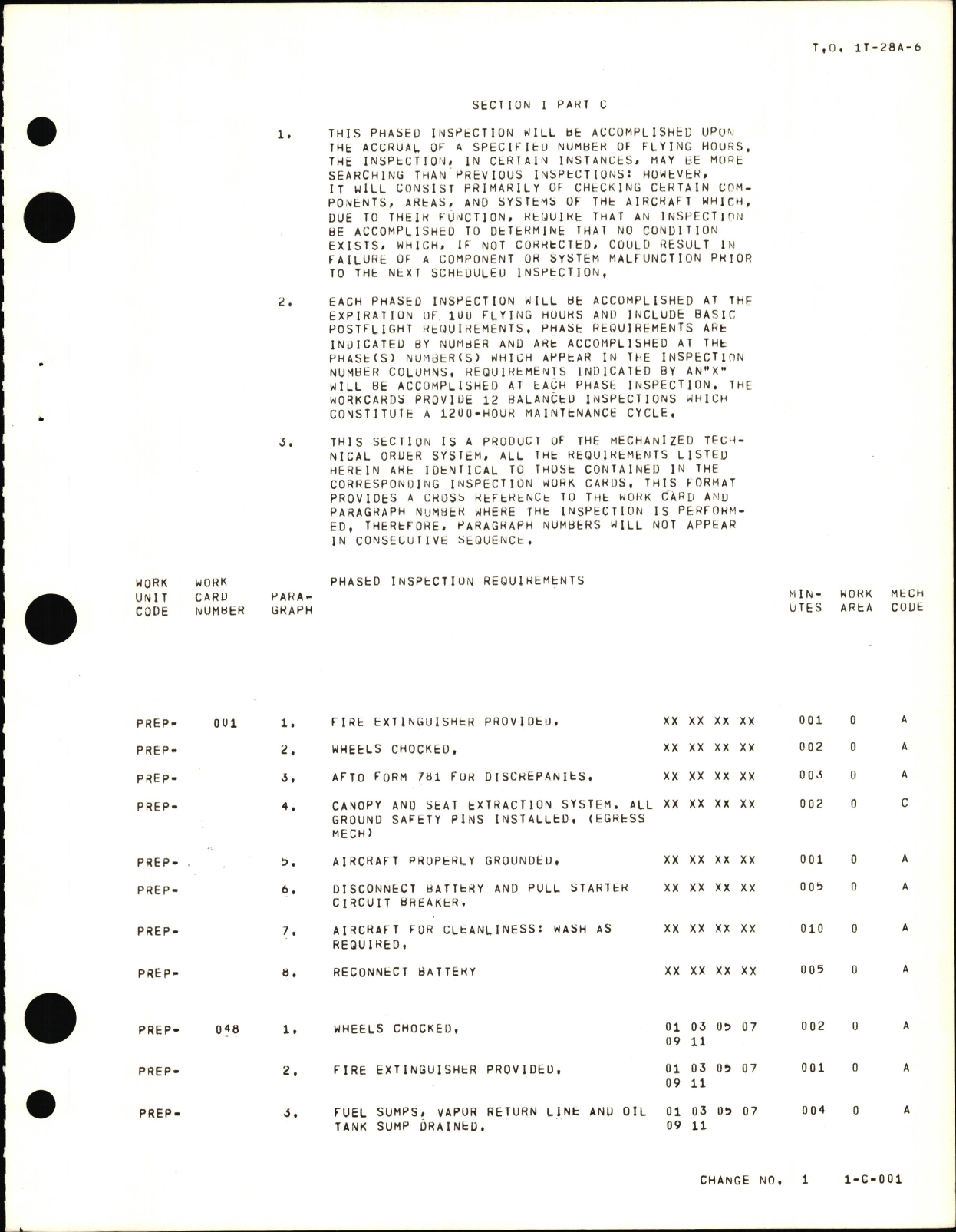 Sample page 7 from AirCorps Library document: Inspection Requirements for T-28A, T-28B, T-28C and AT-28D