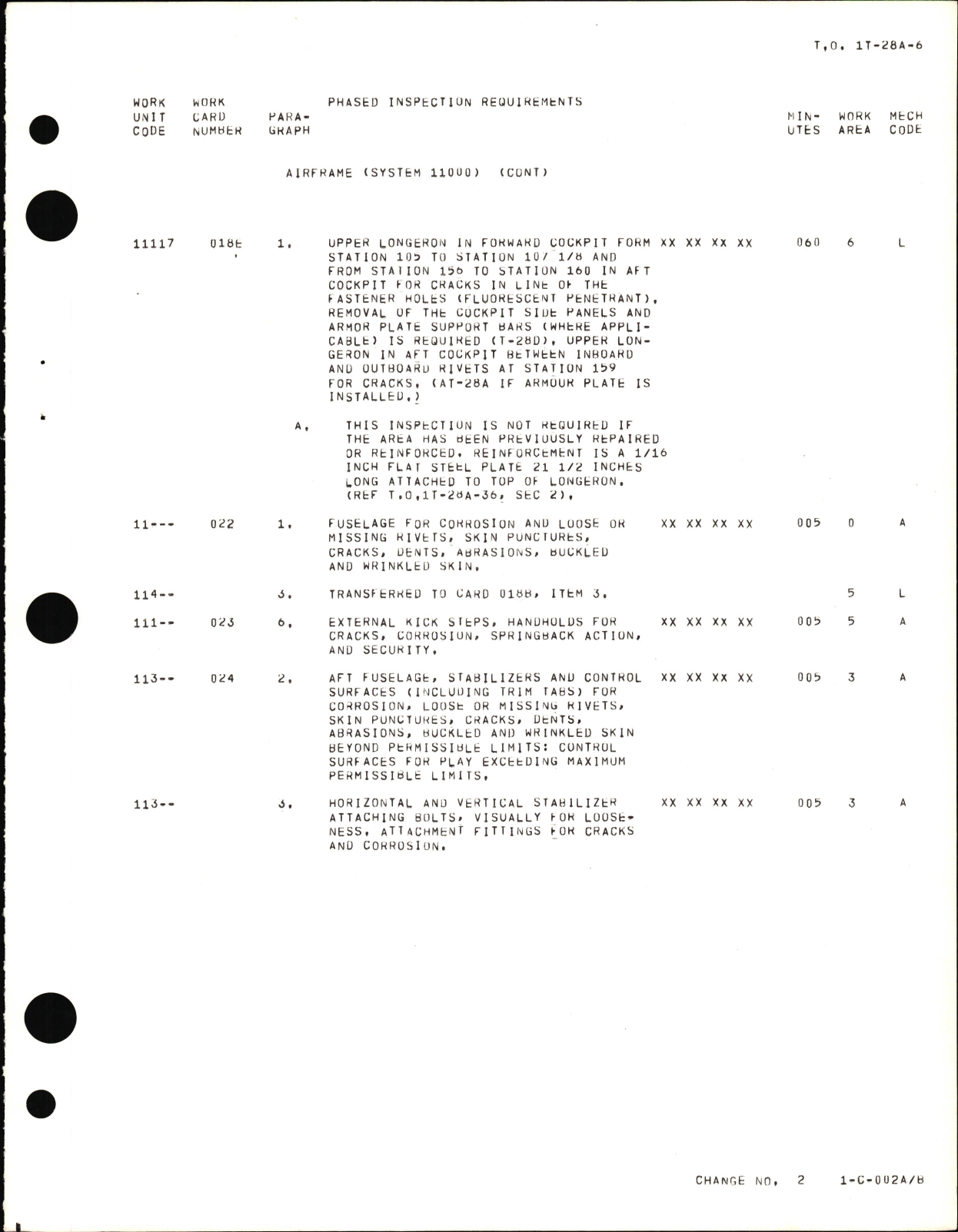 Sample page 9 from AirCorps Library document: Inspection Requirements for T-28A, T-28B, T-28C and AT-28D