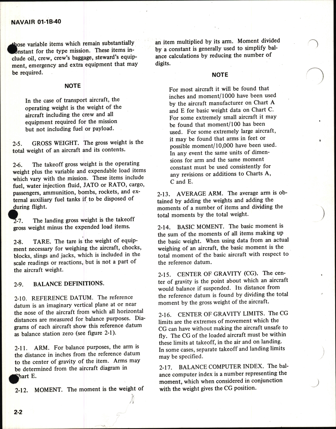 Sample page 7 from AirCorps Library document: Weight and Balance for T-28B Aircraft