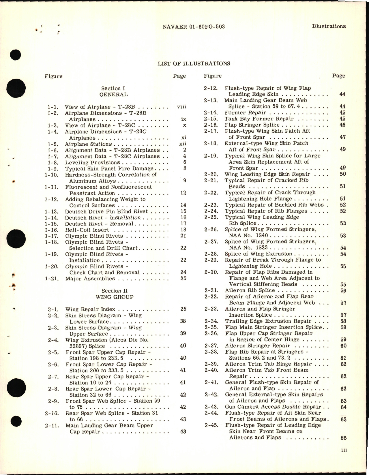 Sample page 5 from AirCorps Library document: Handbook of Structural Repair for T-28B and T-28C Aircraft