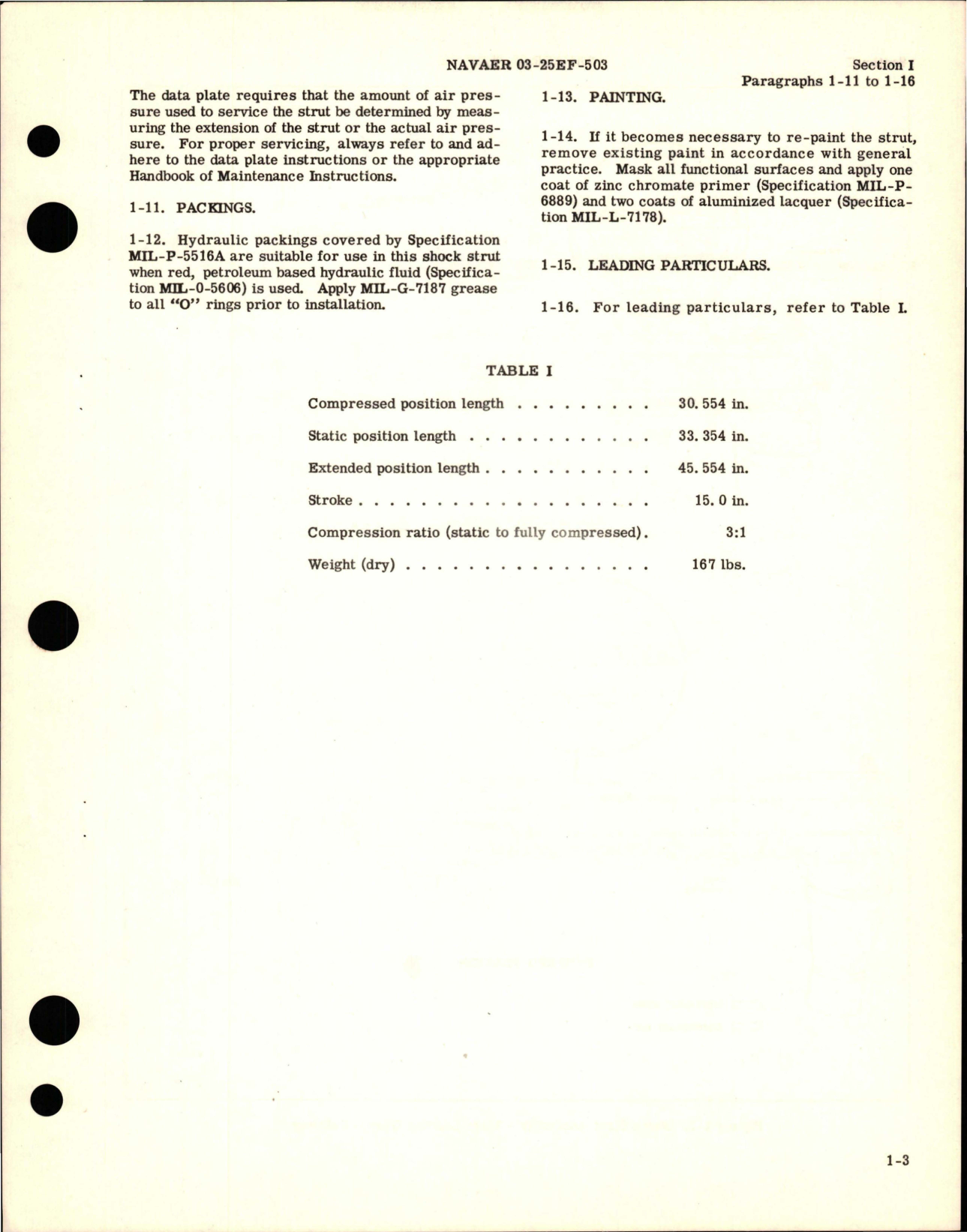 Sample page 7 from AirCorps Library document: Operation, Service and Overhaul Instructions for Main Landing Gear Shock Strut Assembly 