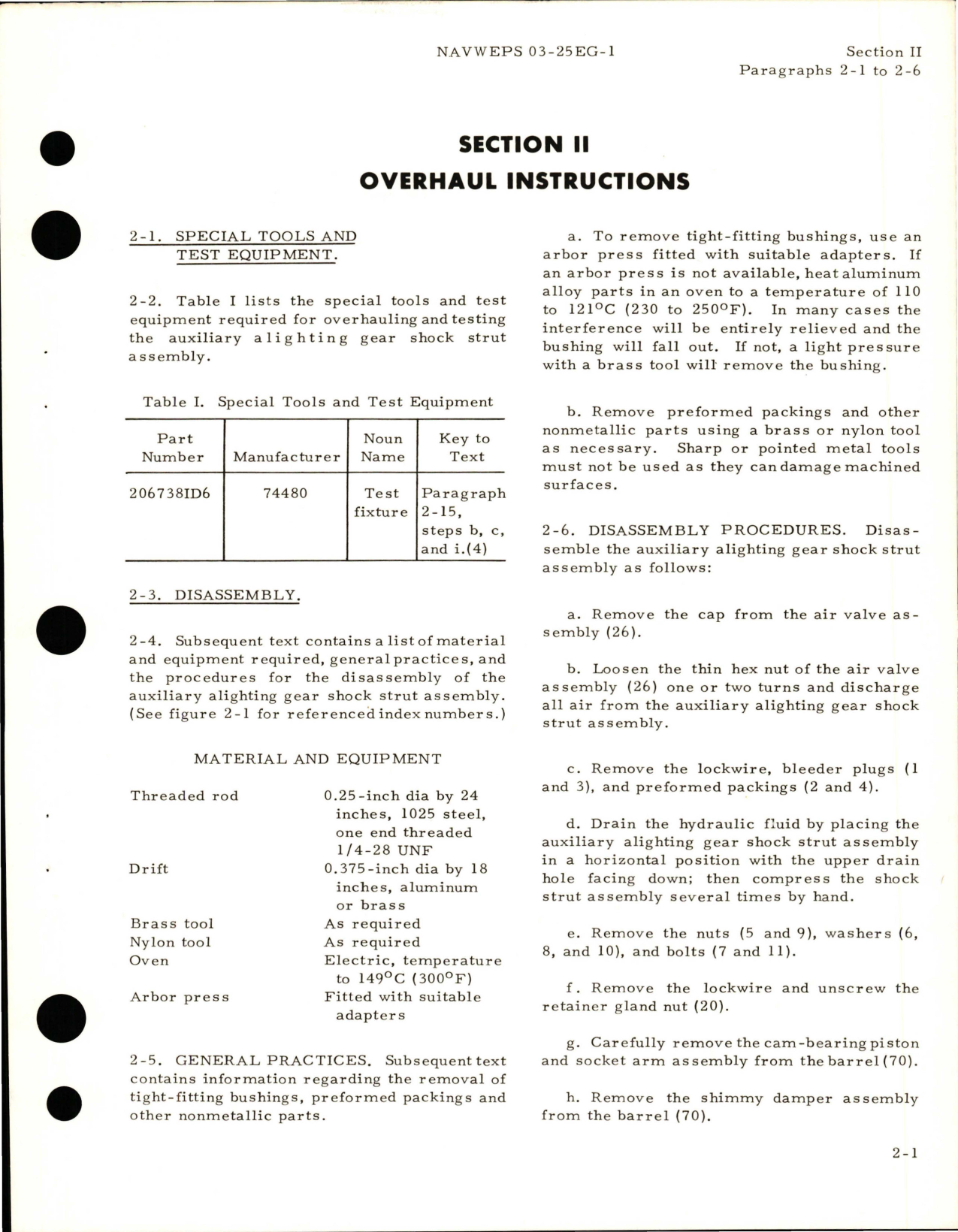 Sample page 7 from AirCorps Library document: Overhaul Instructions for Auxiliary Alighting Gear Shock Strut Assembly - Part A02L2000-2 and A02L2000-4