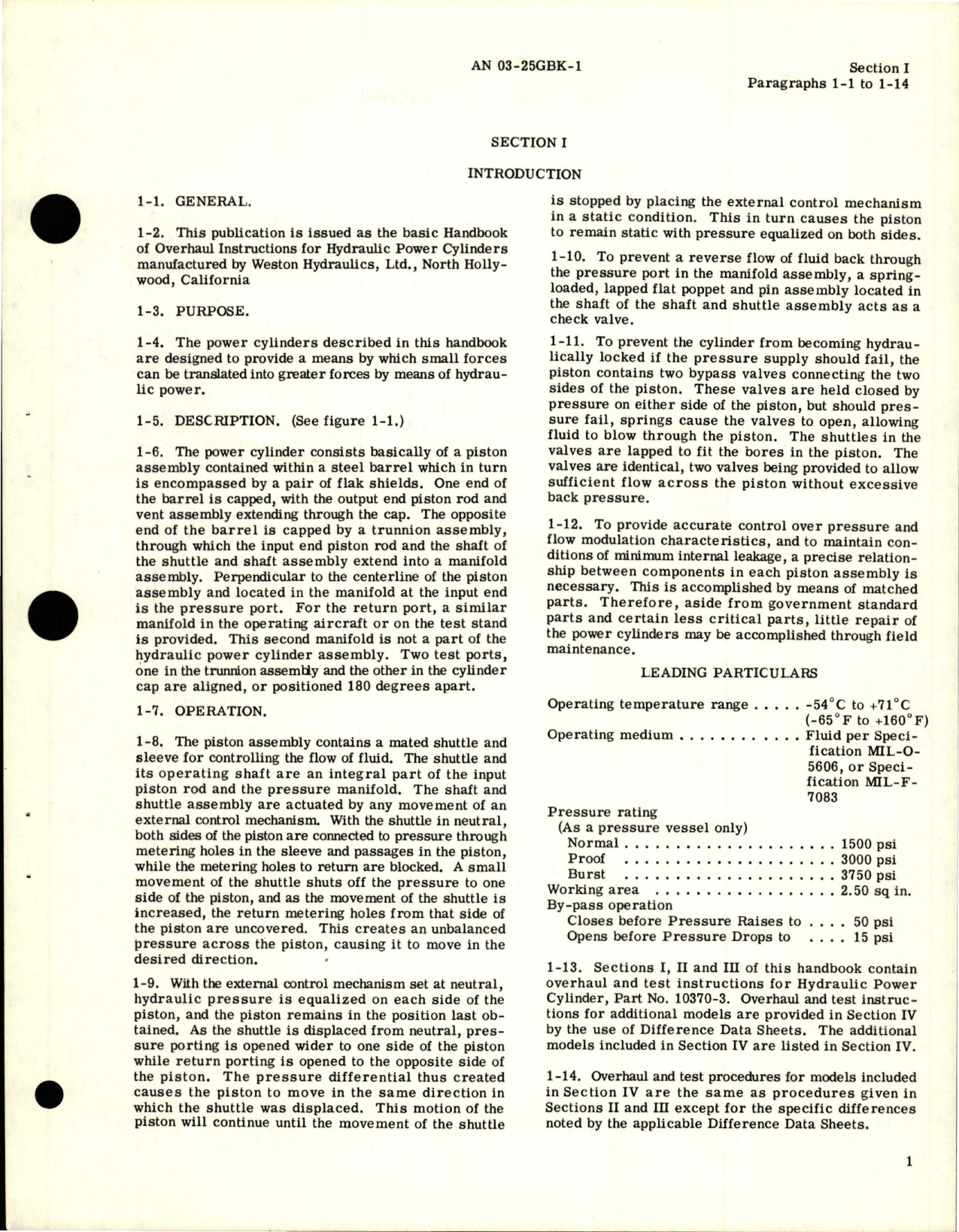 Sample page 5 from AirCorps Library document: Overhaul Instructions for Hydraulic Power Cylinders - Parts 10370-3, 10370-3A, 10380-3, and 10380-3A