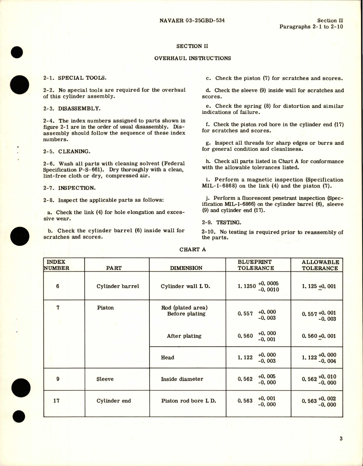 Sample page 5 from AirCorps Library document: Overhaul Instructions for Hydraulic Arresting Gear Cam Actuating Cylinder Assembly - Part 226-58046