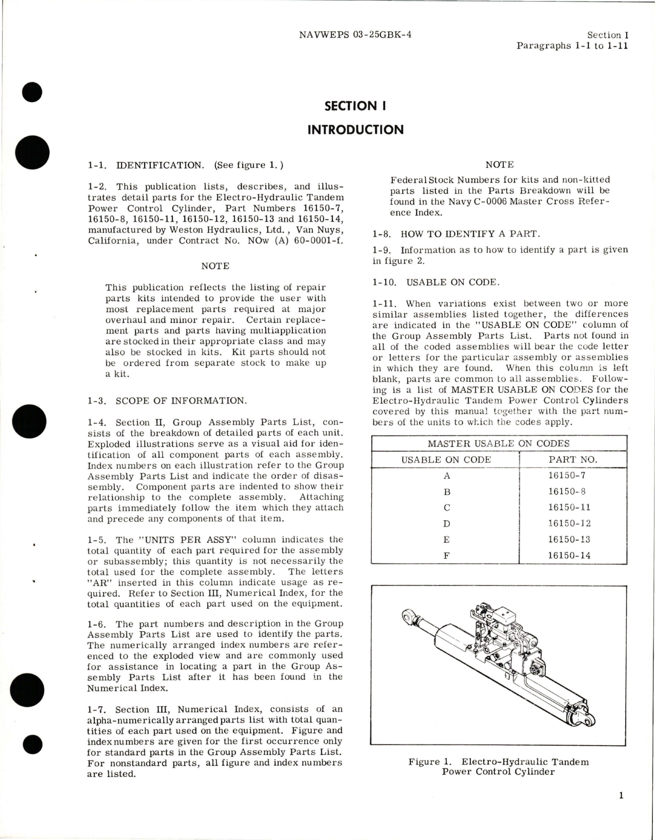 Sample page 5 from AirCorps Library document: Illustrated Parts Breakdown for Electro-Hydraulic Tandem Power Control Cylinder - Parts 16150-7, 16150-8, 16150-11, 16150-12, 16150-13, and 16150-14