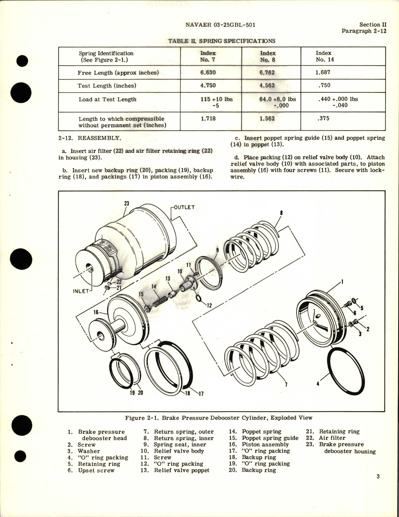 Sample page 5 from AirCorps Library document: Overhaul Instructions for Brake Pressure Debooster Cylinder - Part K4512-1