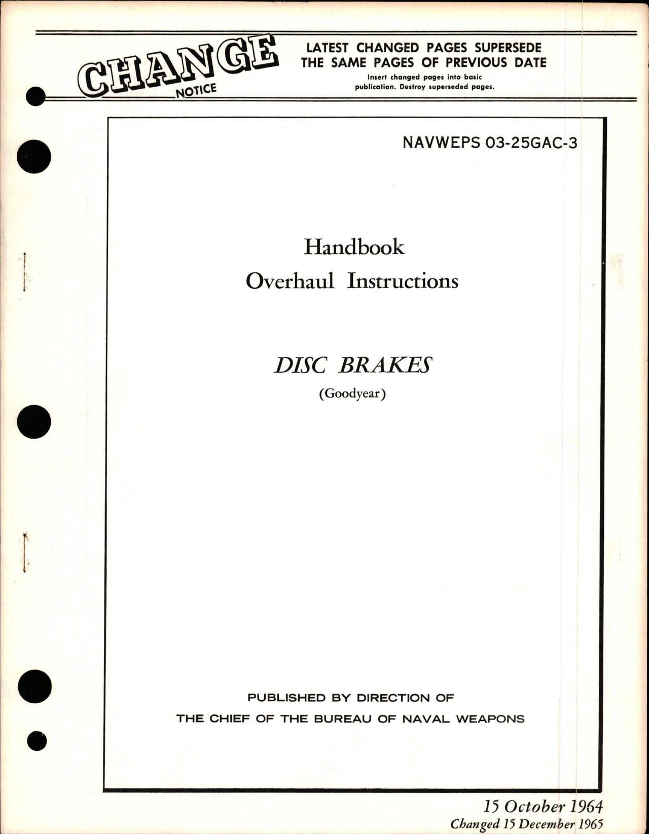 Sample page 1 from AirCorps Library document: Overhaul Instructions for Disc Brakes