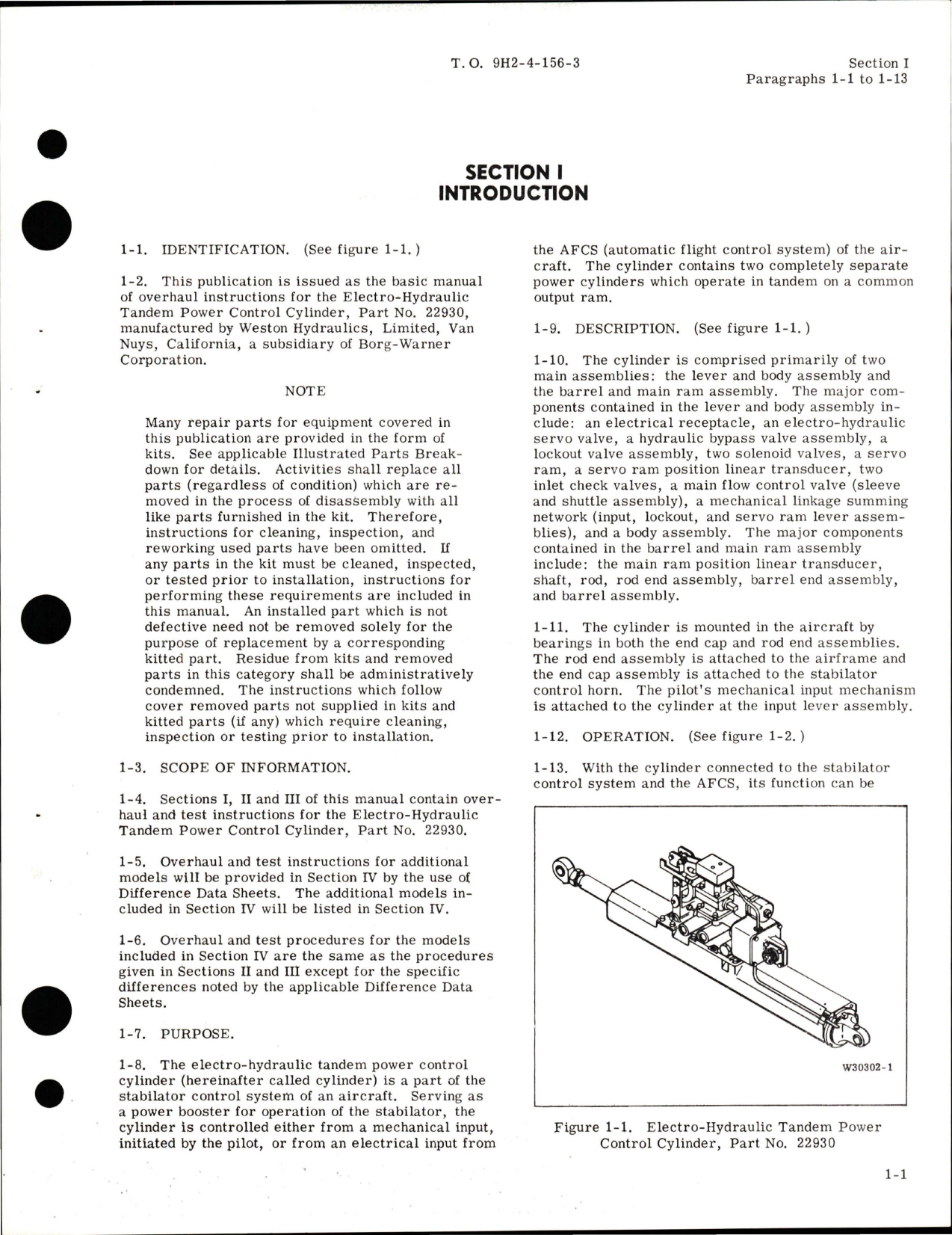 Sample page 5 from AirCorps Library document: Overhaul Instructions for Electro-Hydraulic Tandem Power Control Cylinder - Part 22930 and 22930-1