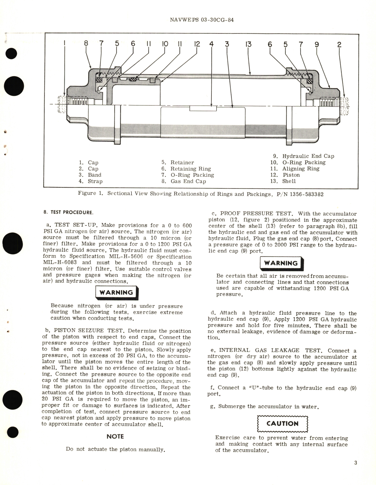 Sample page 3 from AirCorps Library document: Overhaul Instructions with Parts Breakdown for Accumulator, Rotor Brake Part No. 1356-583382