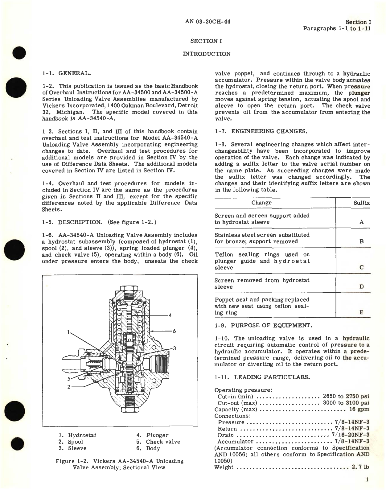 Sample page 5 from AirCorps Library document:  Overhaul Instructions for Unloading Valve Assembly Models AA-34540, AA-34554 