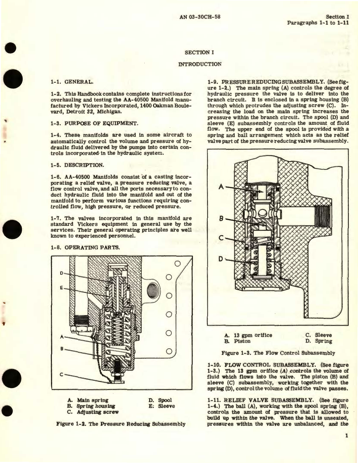 Sample page 5 from AirCorps Library document: Overhaul Instructions for Manifold Assembly Model AA-40500 