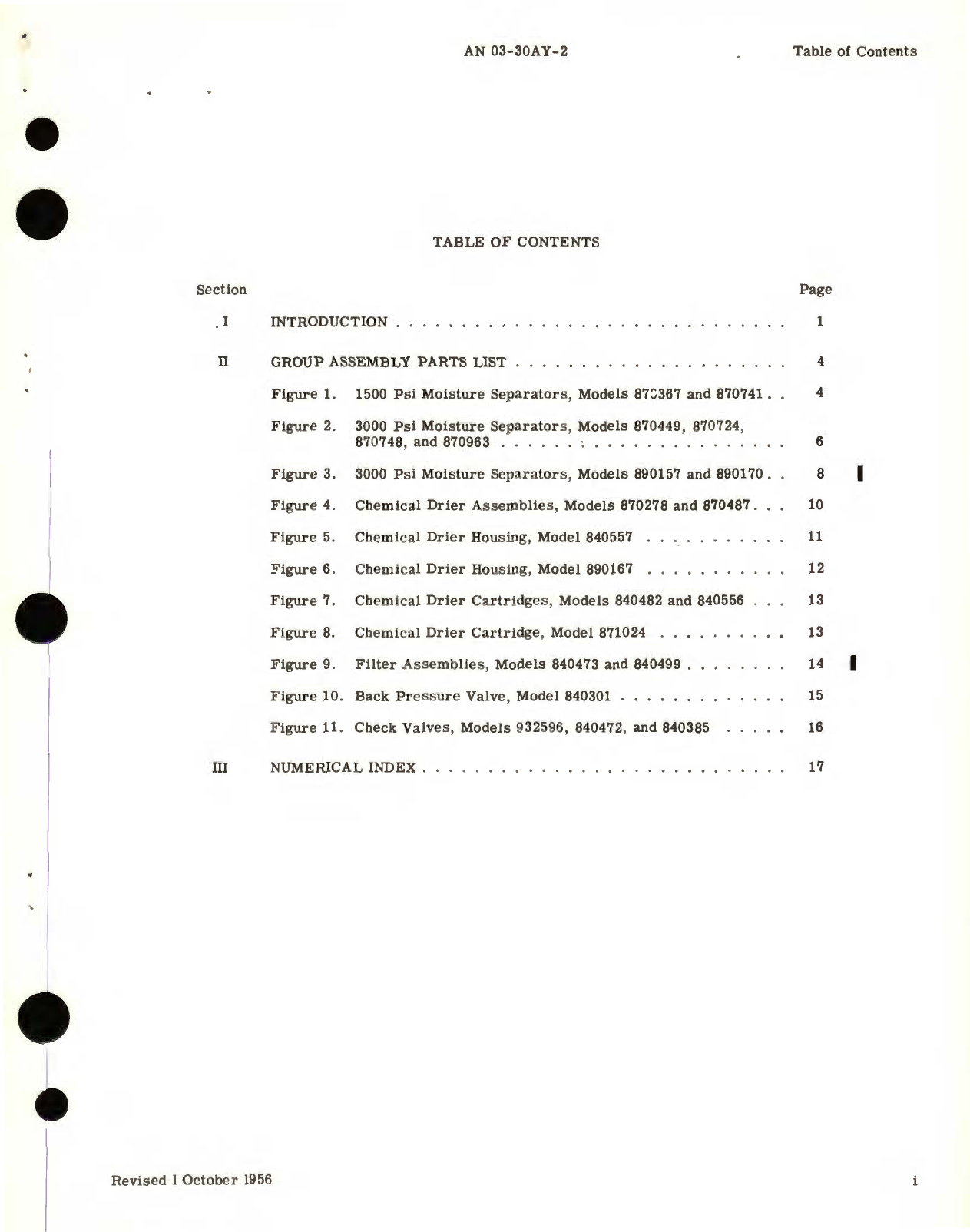 Sample page 5 from AirCorps Library document: Illustrated Parts Breakdown for 1500 PSI and 3000 PSI Pneumatic Dehydration Equipment 