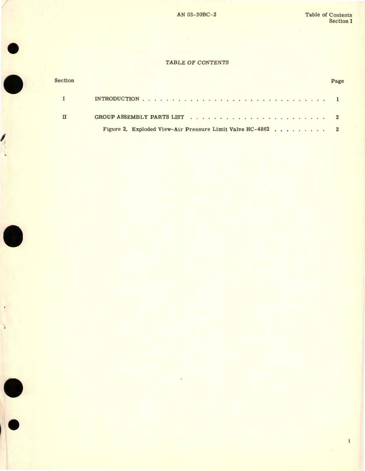 Sample page 3 from AirCorps Library document: Parts Catalog for Air Pressure Limit Valve Model HC-4862