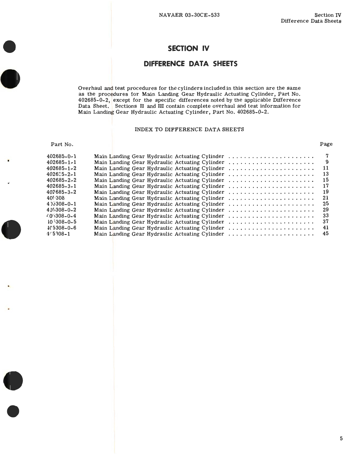 Sample page 7 from AirCorps Library document: Overhaul Instructions for Main Landing Gear Hydraulic Actuating Cylinders Part No. 402685, 405308 