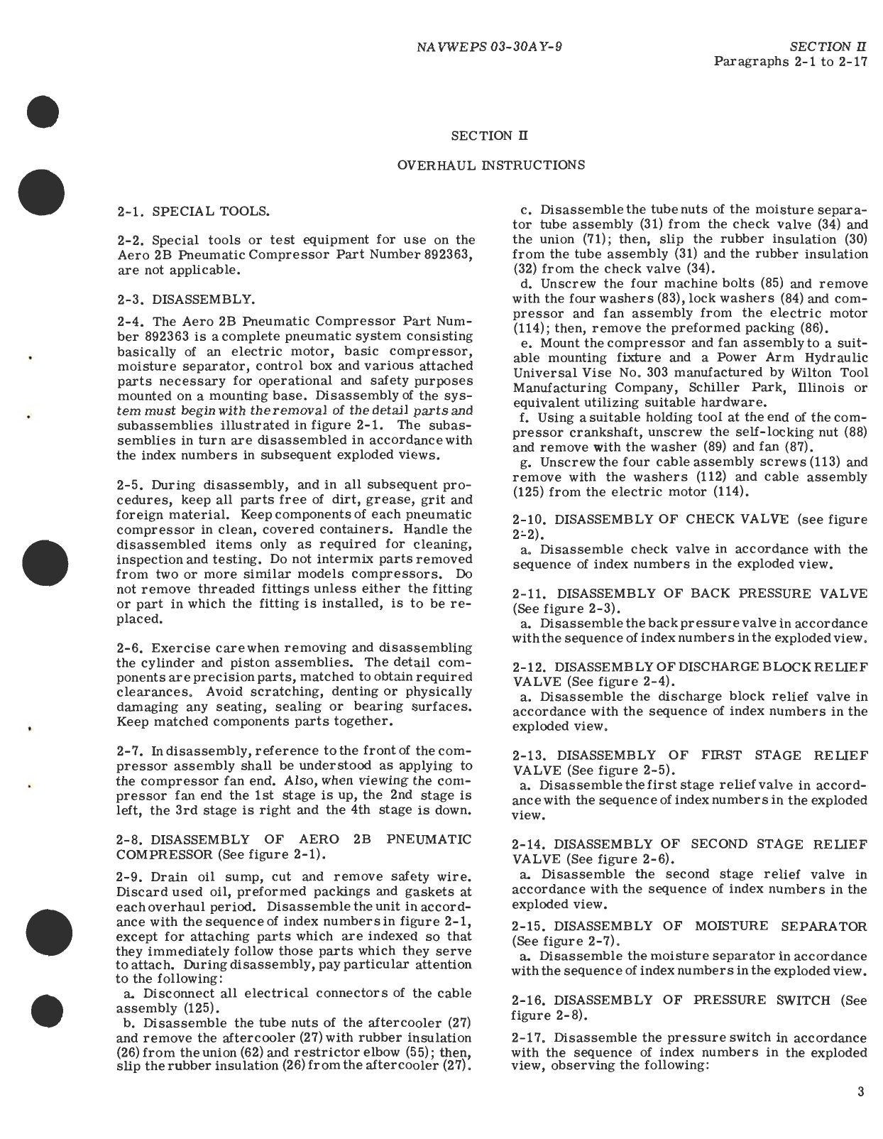 Sample page 7 from AirCorps Library document: Overhaul for Aero 2B Pneumatic Compressor Part No. 892363 