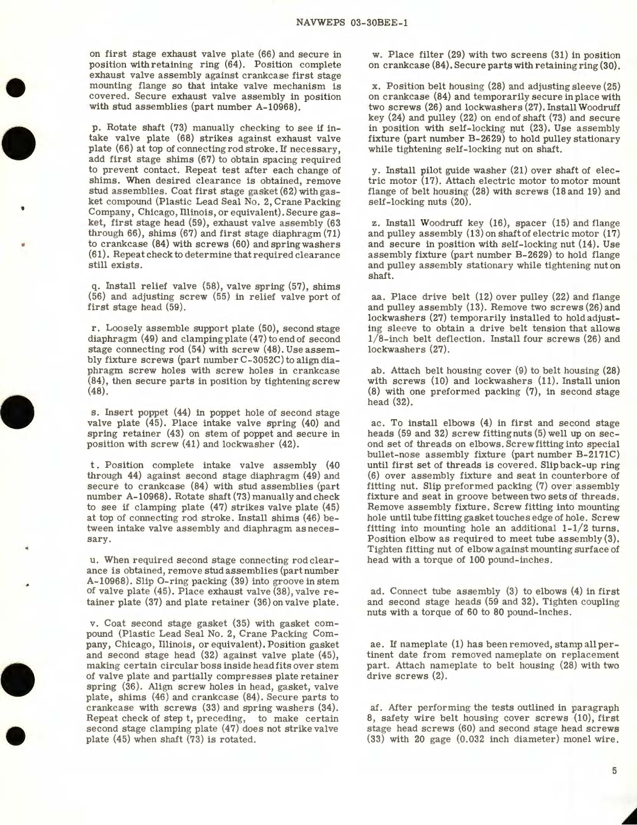 Sample page 7 from AirCorps Library document: Overhaul Instructions with Parts Breakdown for Diaphragm Type Air Compressor Assembly Part No. 2830200-2 