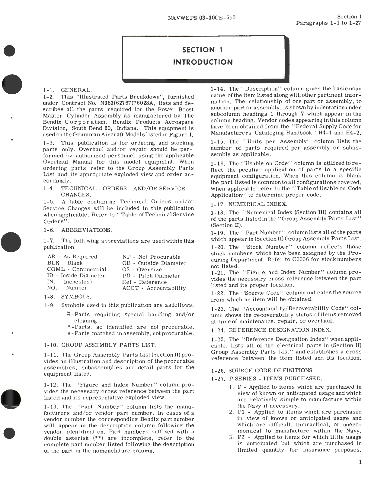 Sample page 5 from AirCorps Library document: Illustrated Parts Breakdown for Power Boost Master Cylinder Part No. 146998, 147965, 148672, 150093 