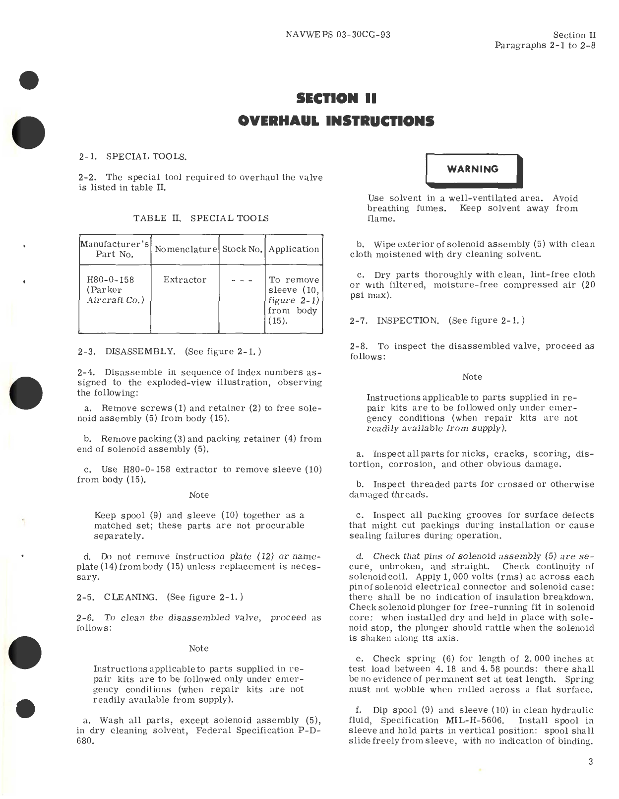 Sample page 5 from AirCorps Library document: Overhaul Instructions Motor Brake Valve Part No. H61F0062M1