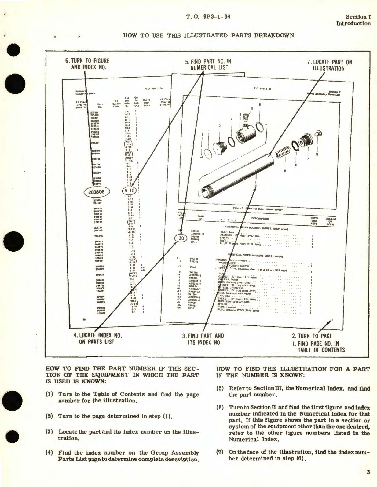 Sample page 7 from AirCorps Library document:  Illustrated Parts Breakdown for 1500 PSI and 3000 PSI Pneumatic Dehydration Equipment 