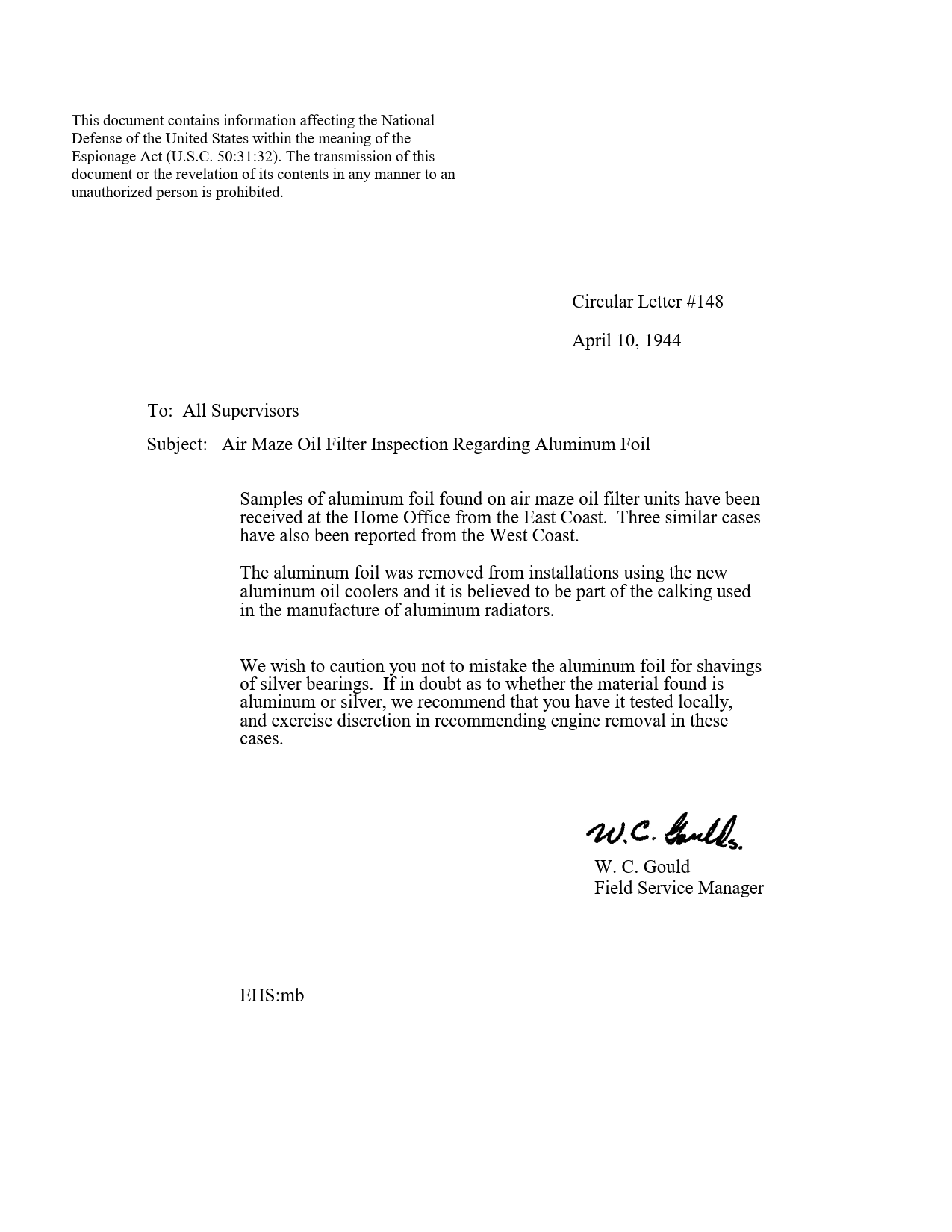 Sample page 1 from AirCorps Library document: Air Maze Oil Filter Inspection - Aluminum Foil