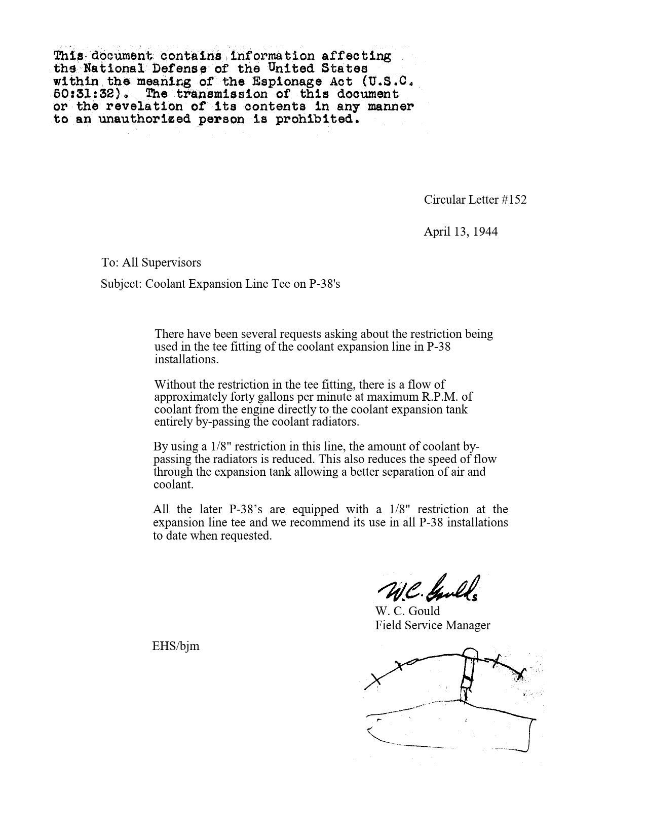 Sample page 1 from AirCorps Library document: Coolant Expansion Line Tee on P-38's