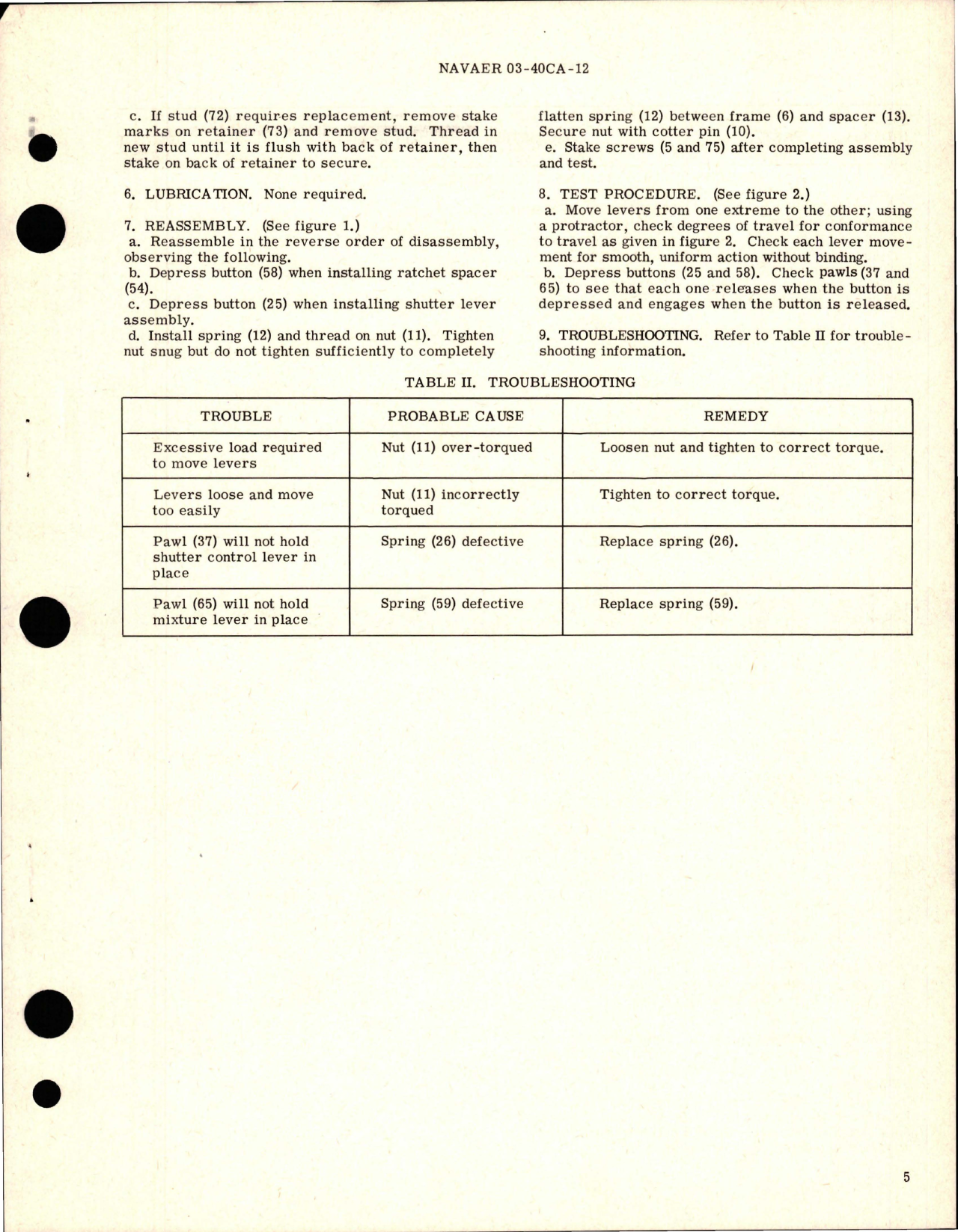 Sample page 5 from AirCorps Library document: Overhaul Instructions with Parts Breakdown for Engine Control Quadrant Assembly - Part 3L2640