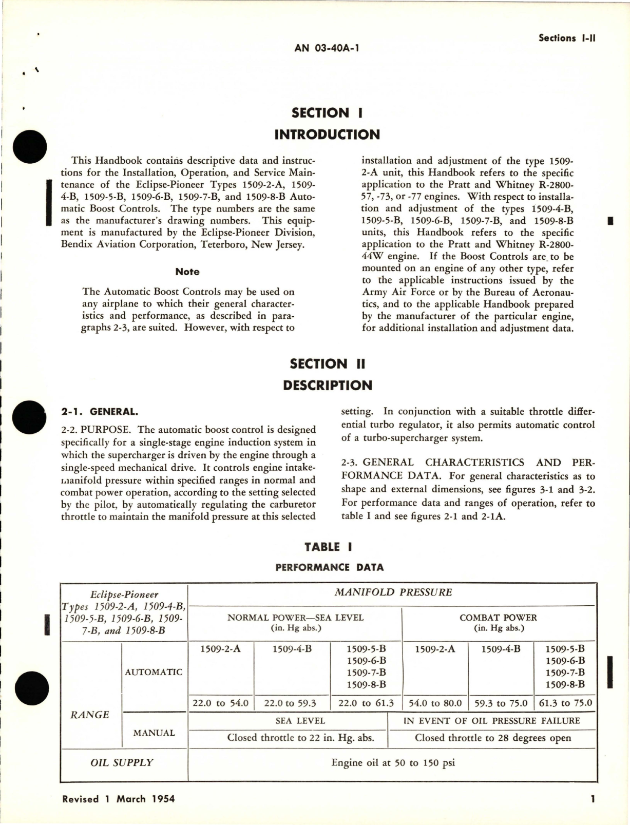Sample page 5 from AirCorps Library document: Operation and Service Instructions for Automatic Boost Control - Types 1509-2-A, 1509-4-B, 1509-5-B, 1509-6-B, 1509-7-B, 1509-8-B